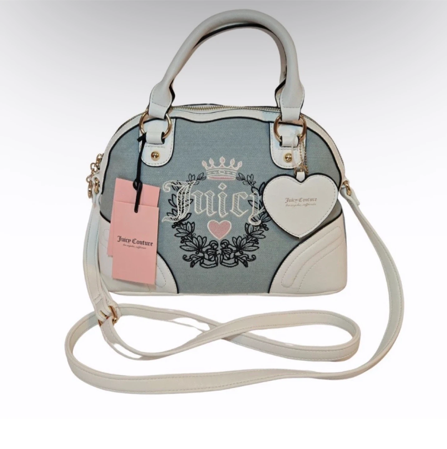 Juicy Couture Denim Heritage Bowler Bag