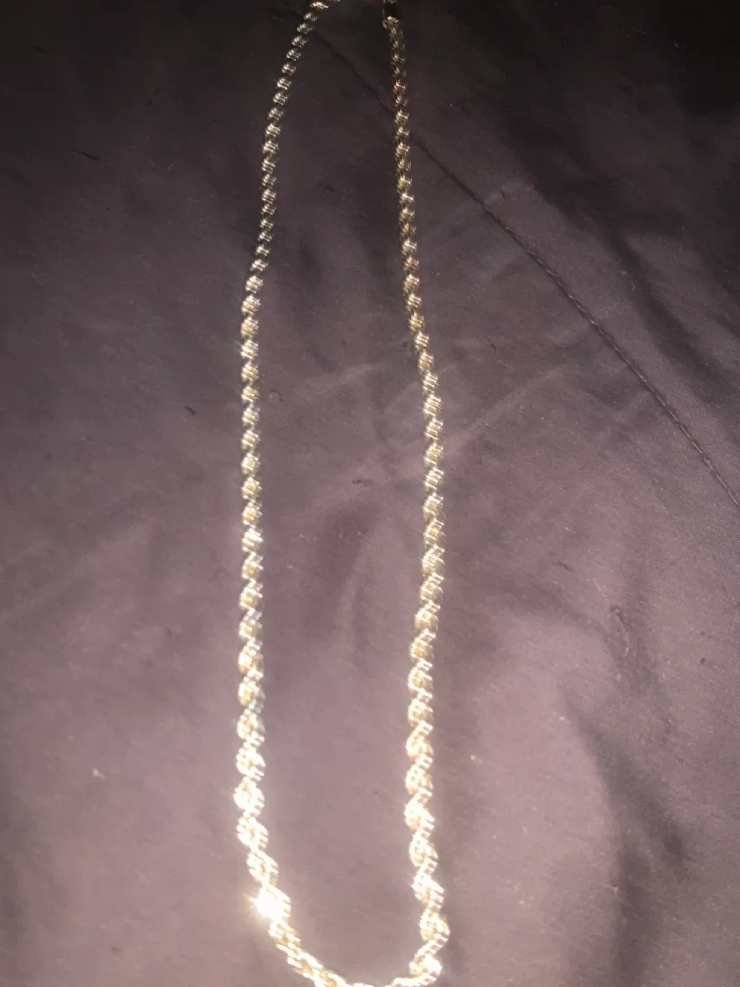 Gold Rope Chain Necklace (not real gold)