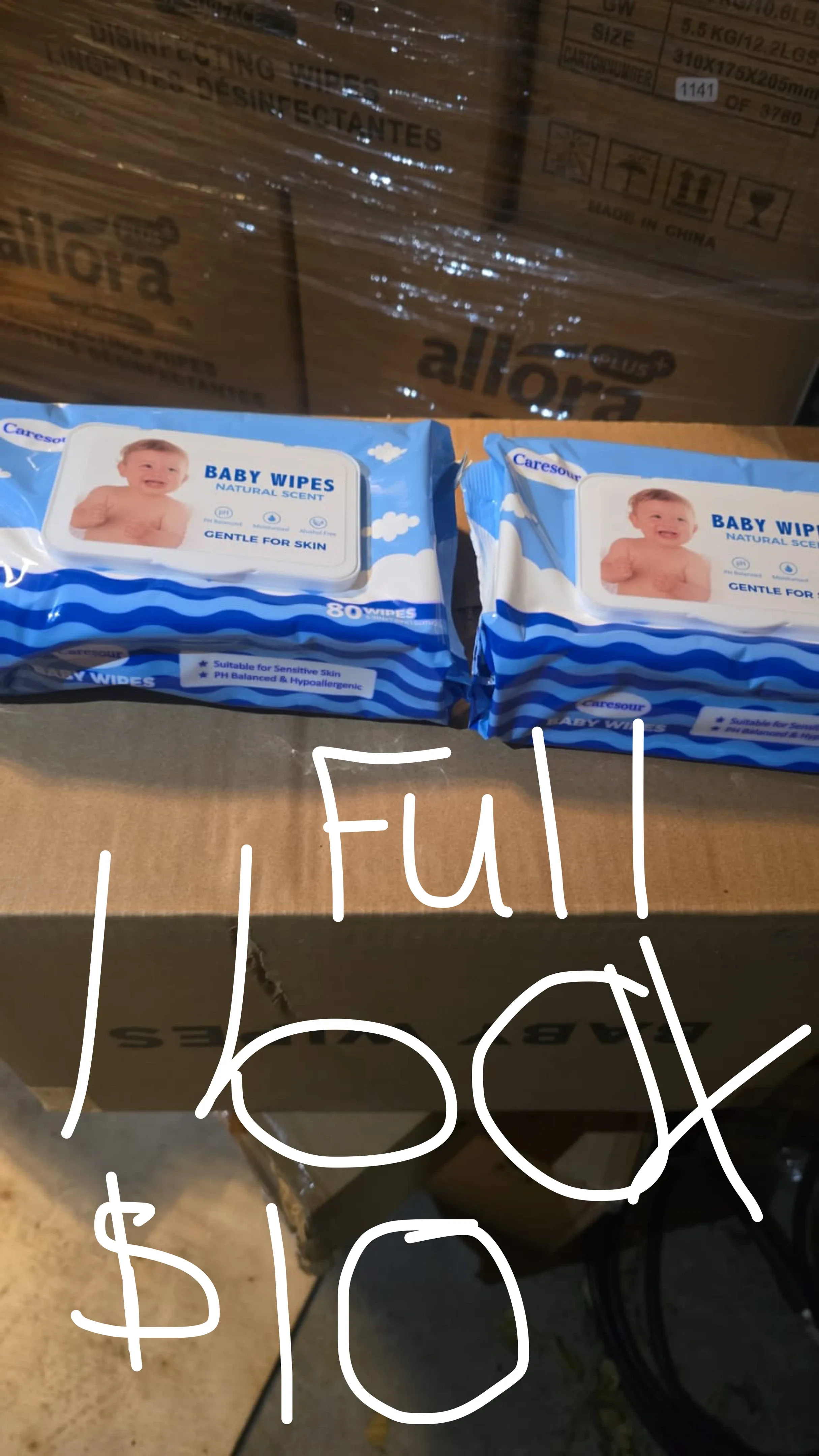 Caresour Baby Wipes (80 wipes) - Full Box