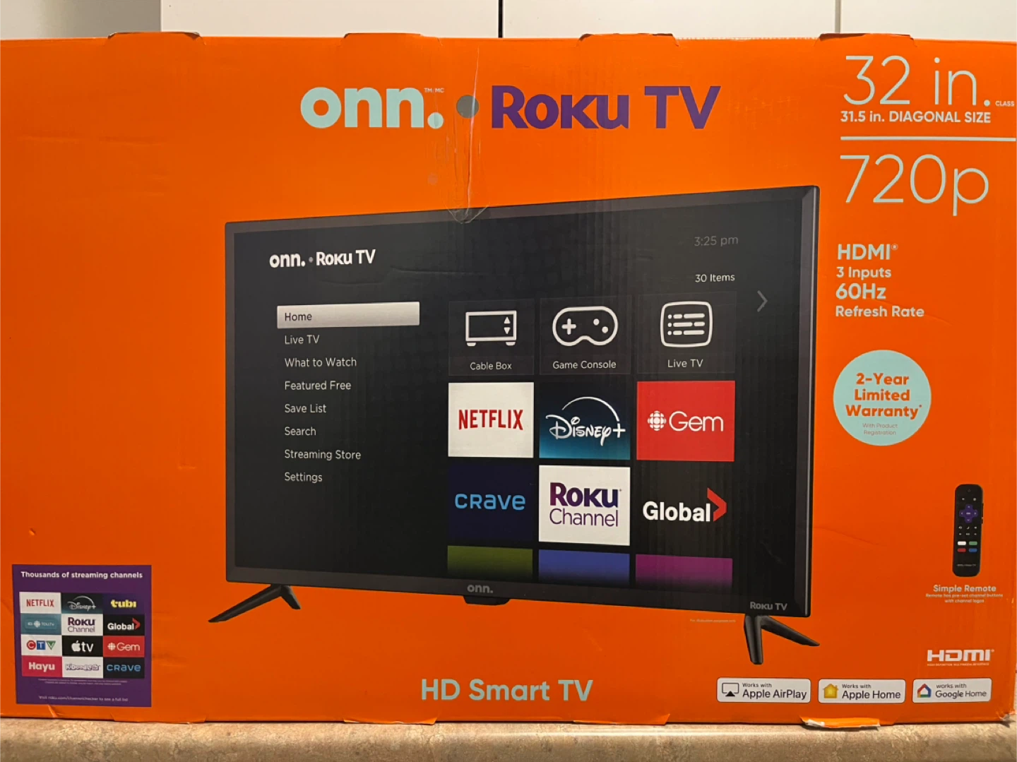 onn. Roku TV 32 inch 720p HD Smart TV - photo 2