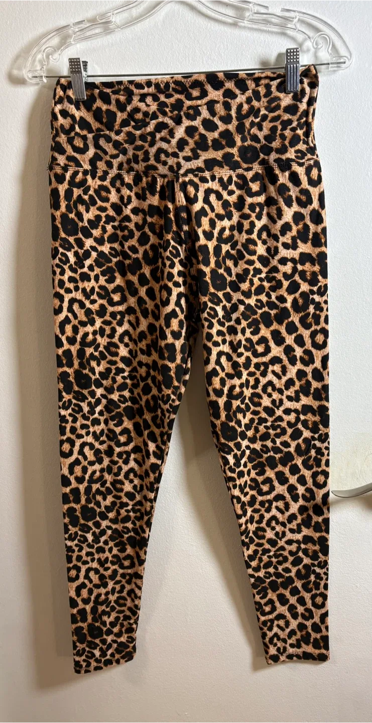 Leopard Print Leggings - Size Large