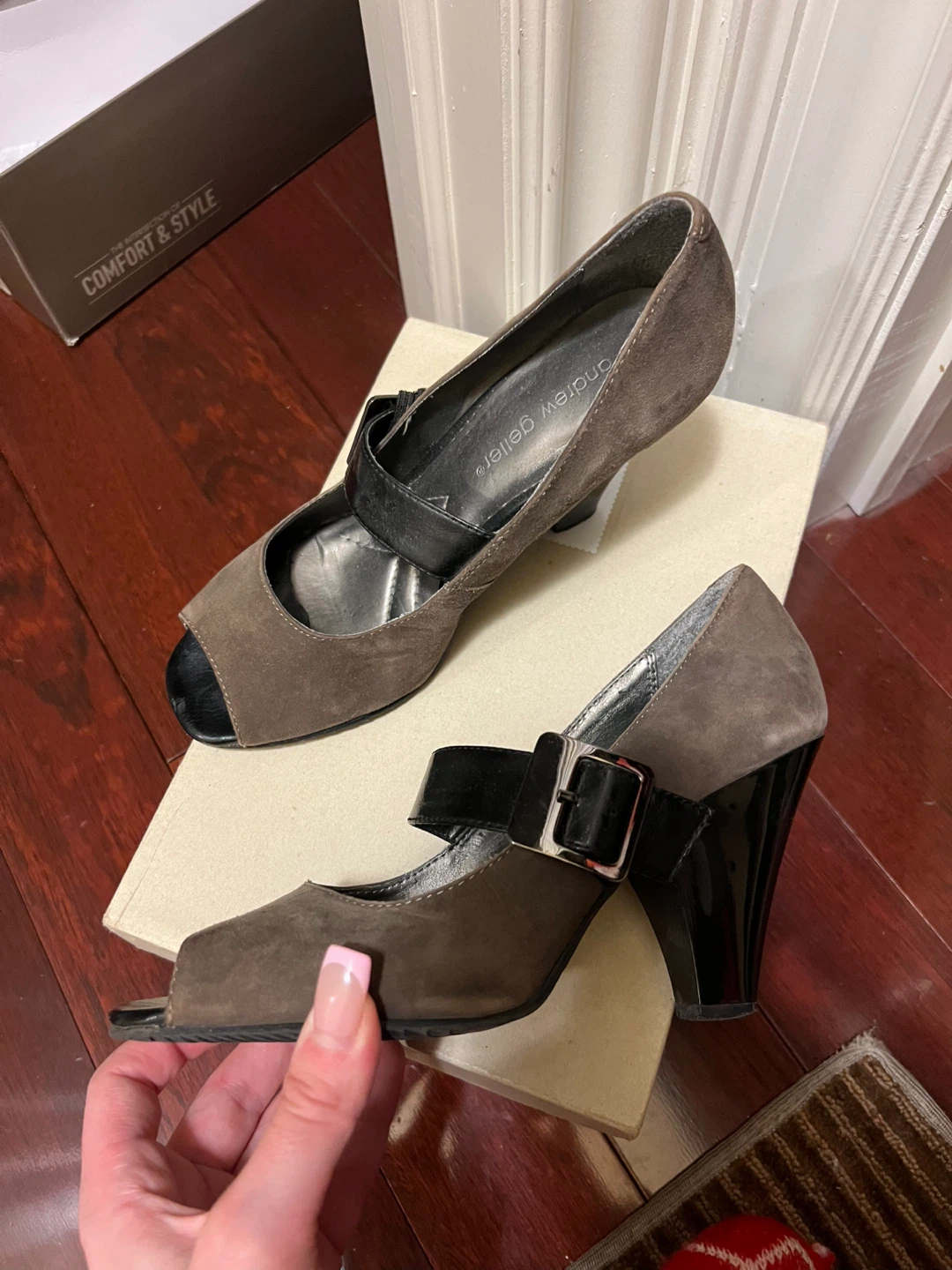 Vintage Andrew Geller Brown Heels Size 8 - photo 3