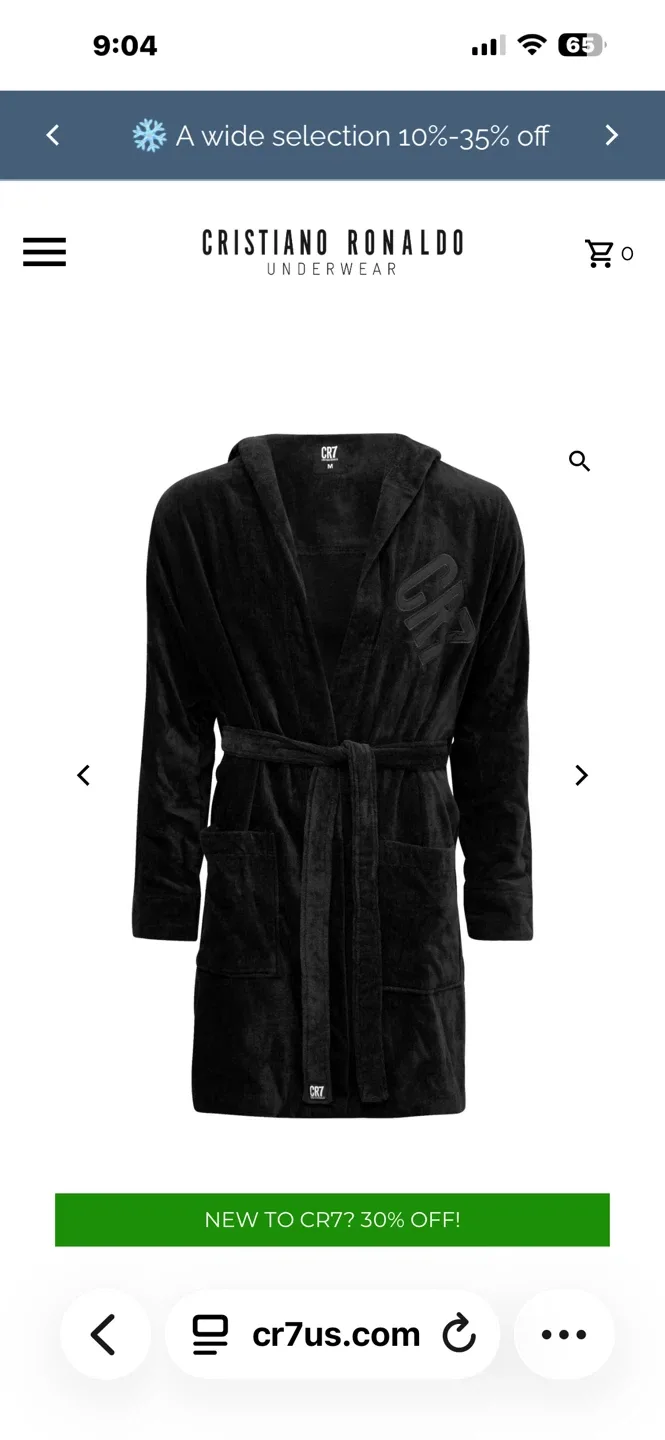 Cristiano Ronaldo CR7 Black Robe - Size M