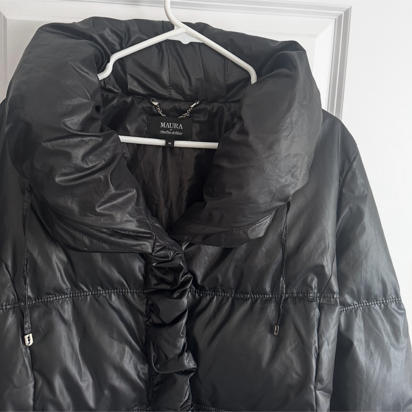 Maura Claudia Sträter Black Puffer Jacket Size46 - photo 3