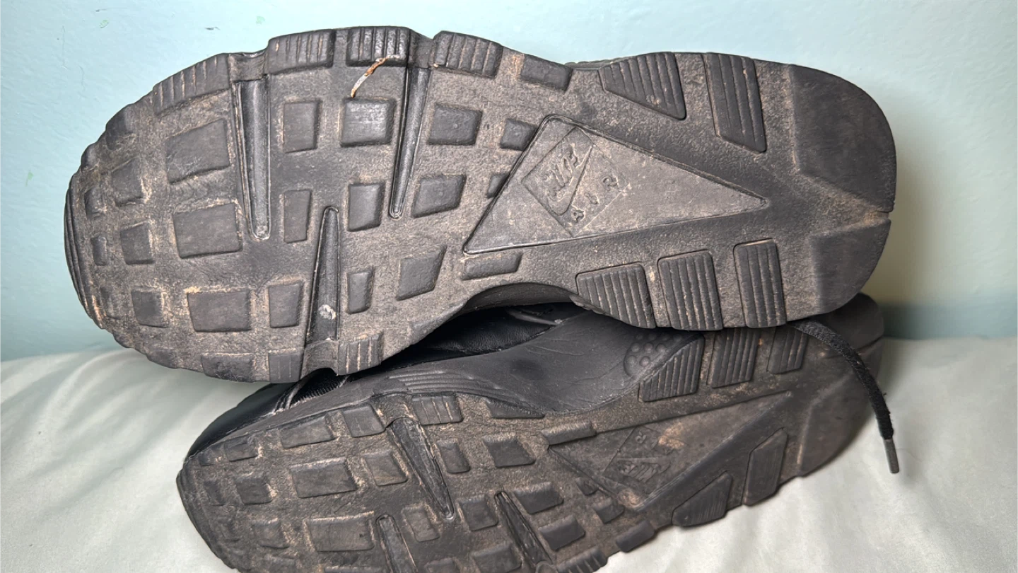 Nike Air Huarache Run triple black 9.5w 8.5men - photo 4