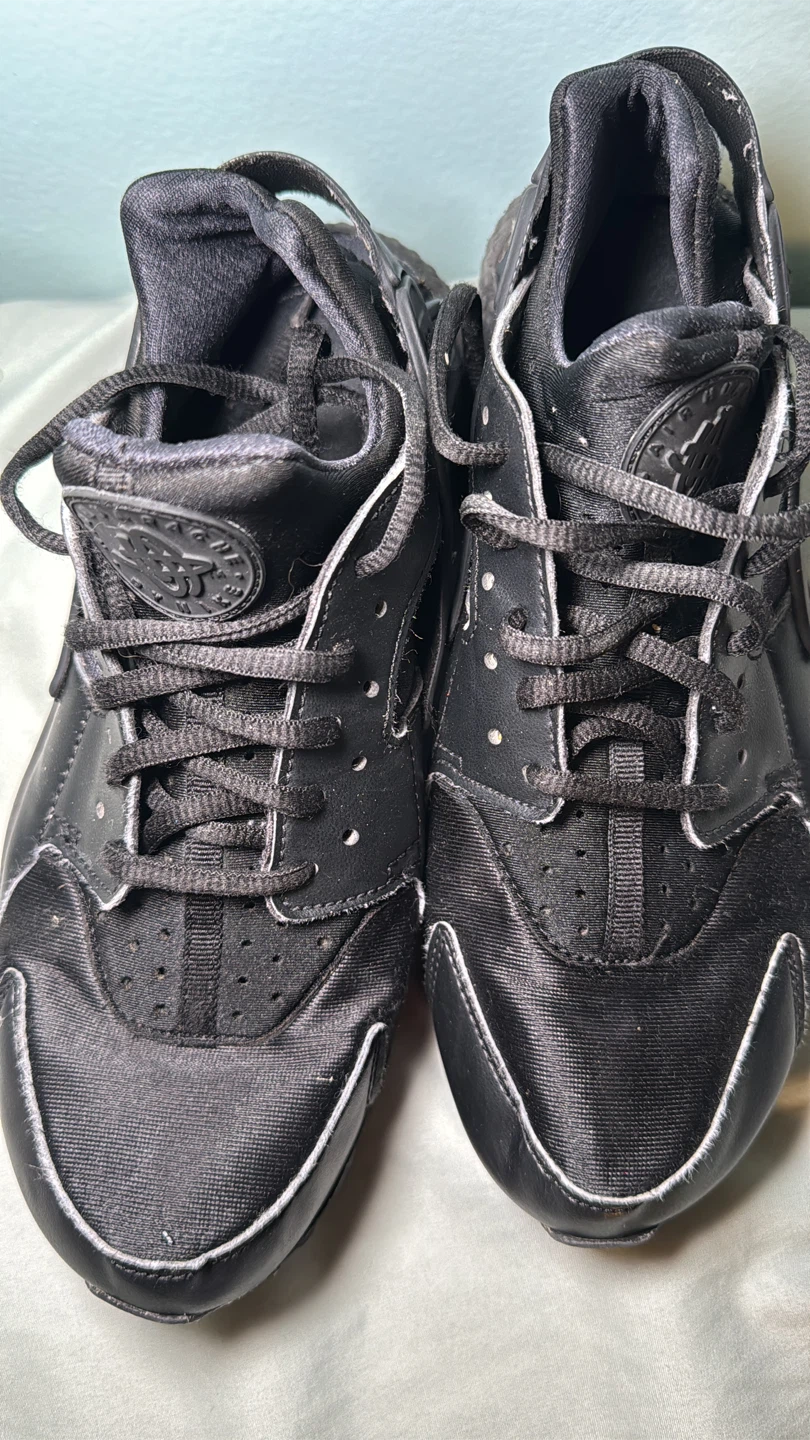 Nike Air Huarache Run triple black 9.5w 8.5men - photo 2