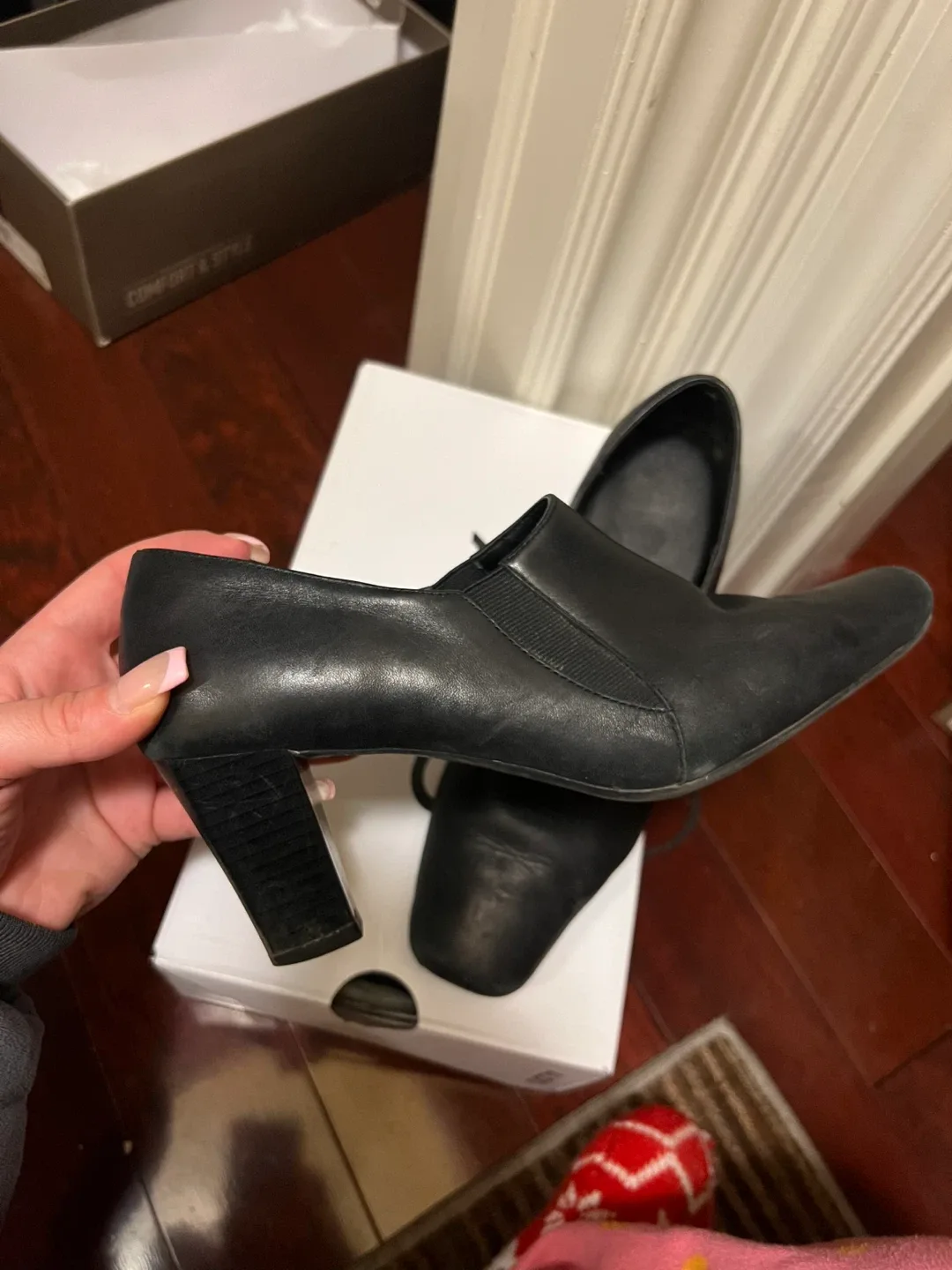 Aldo Black Leather Heeled Shoes Size 8 image indicator(3)