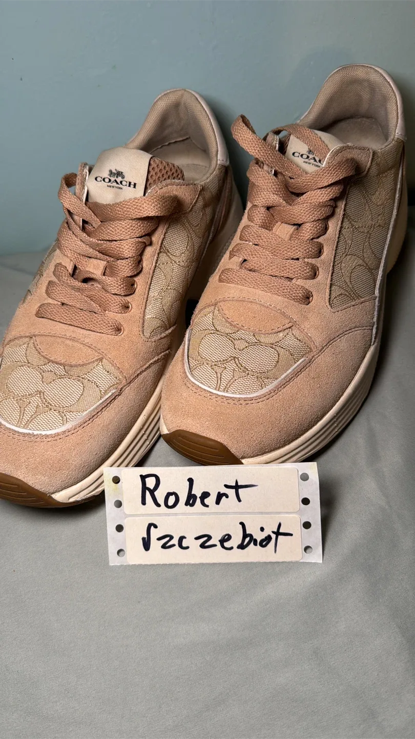 Coach C152 Tech Runner Brown Sz 9.5w 8.5 men