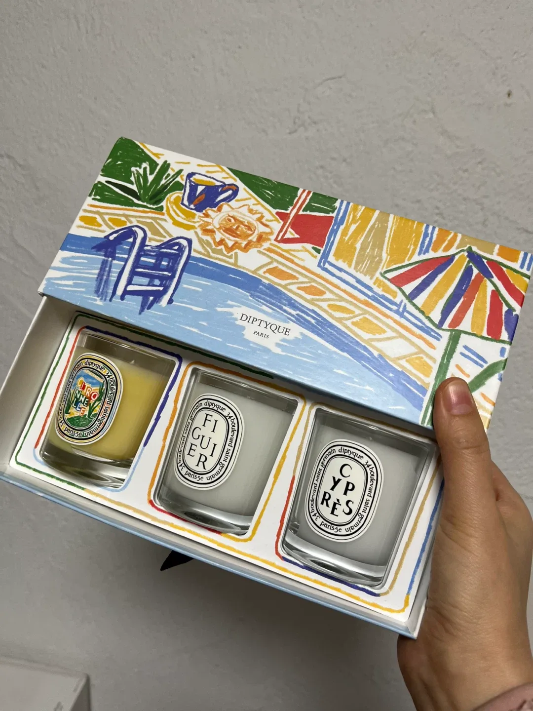 Diptyque Set of Three Scented Candles 3x70g