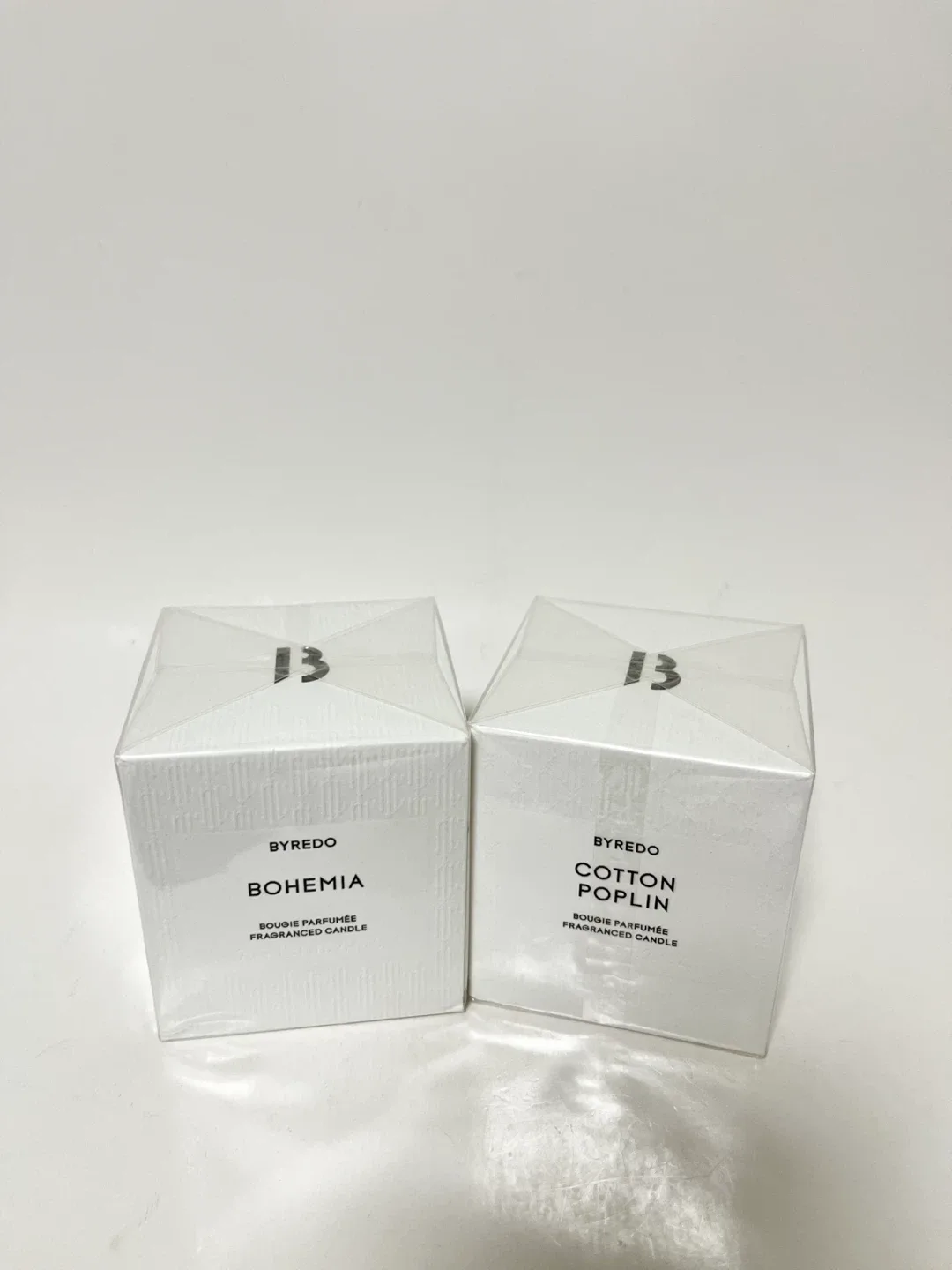 Byredo Bohemia & Cotton Poplin Candles 70g, $55 each