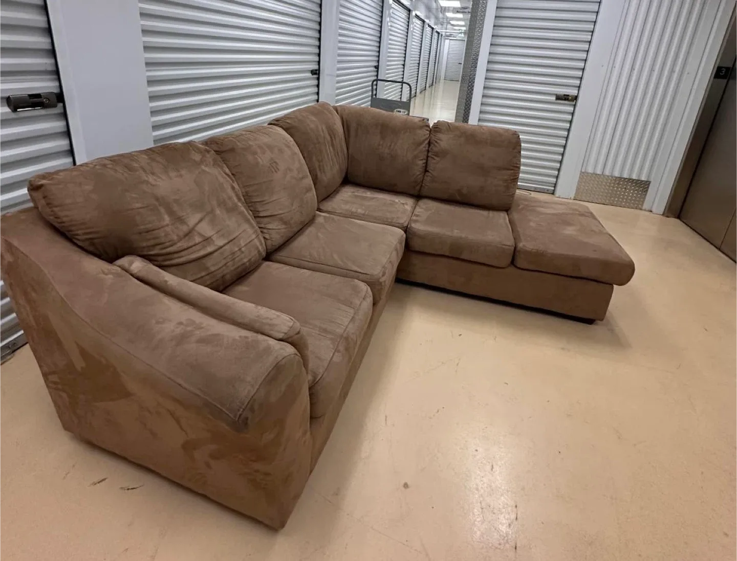 Brown Sectional Sofa with Ottoman image indicator(2)