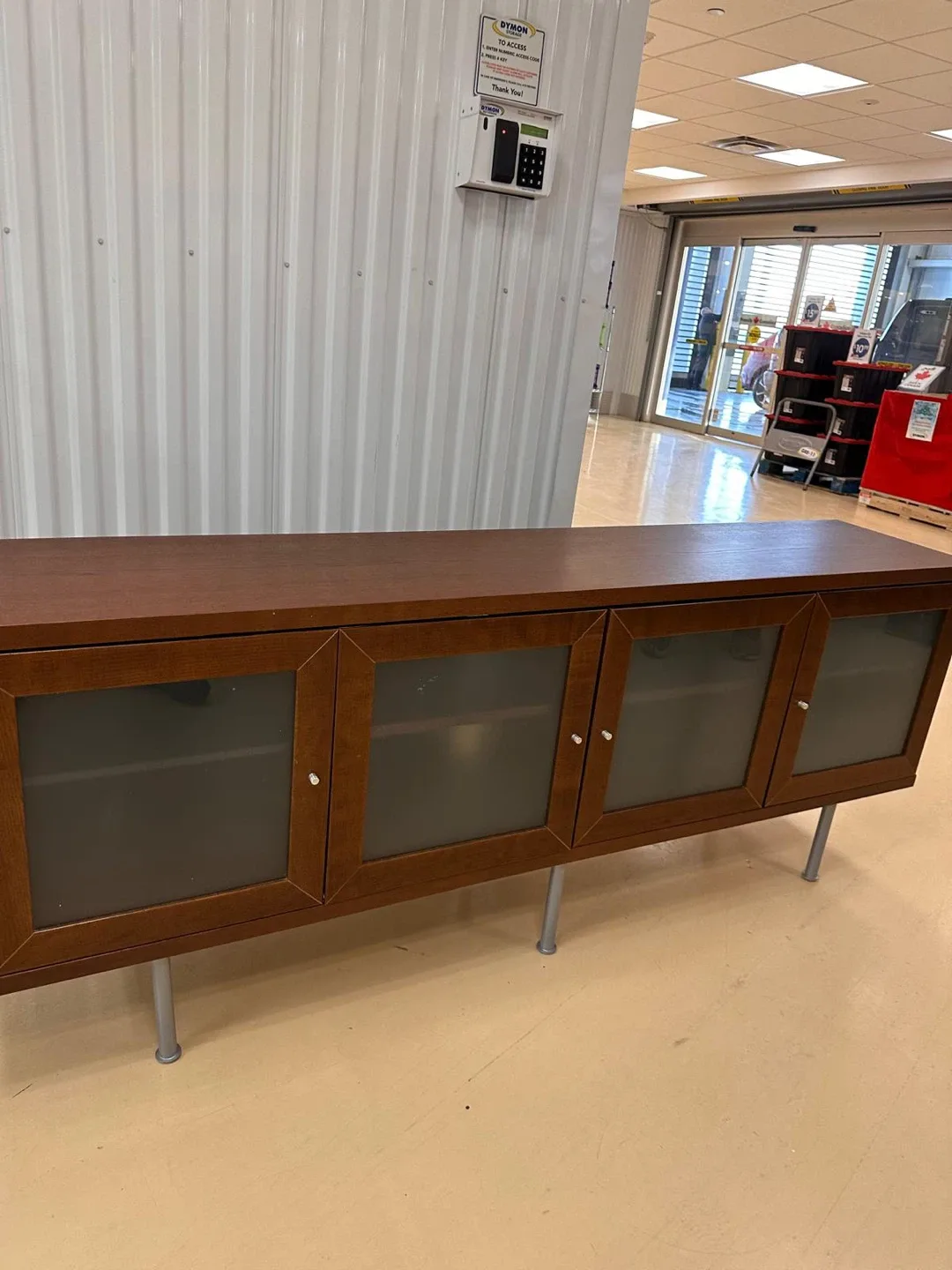 Brown Wooden Cabinet with Glass Doors image indicator(2)