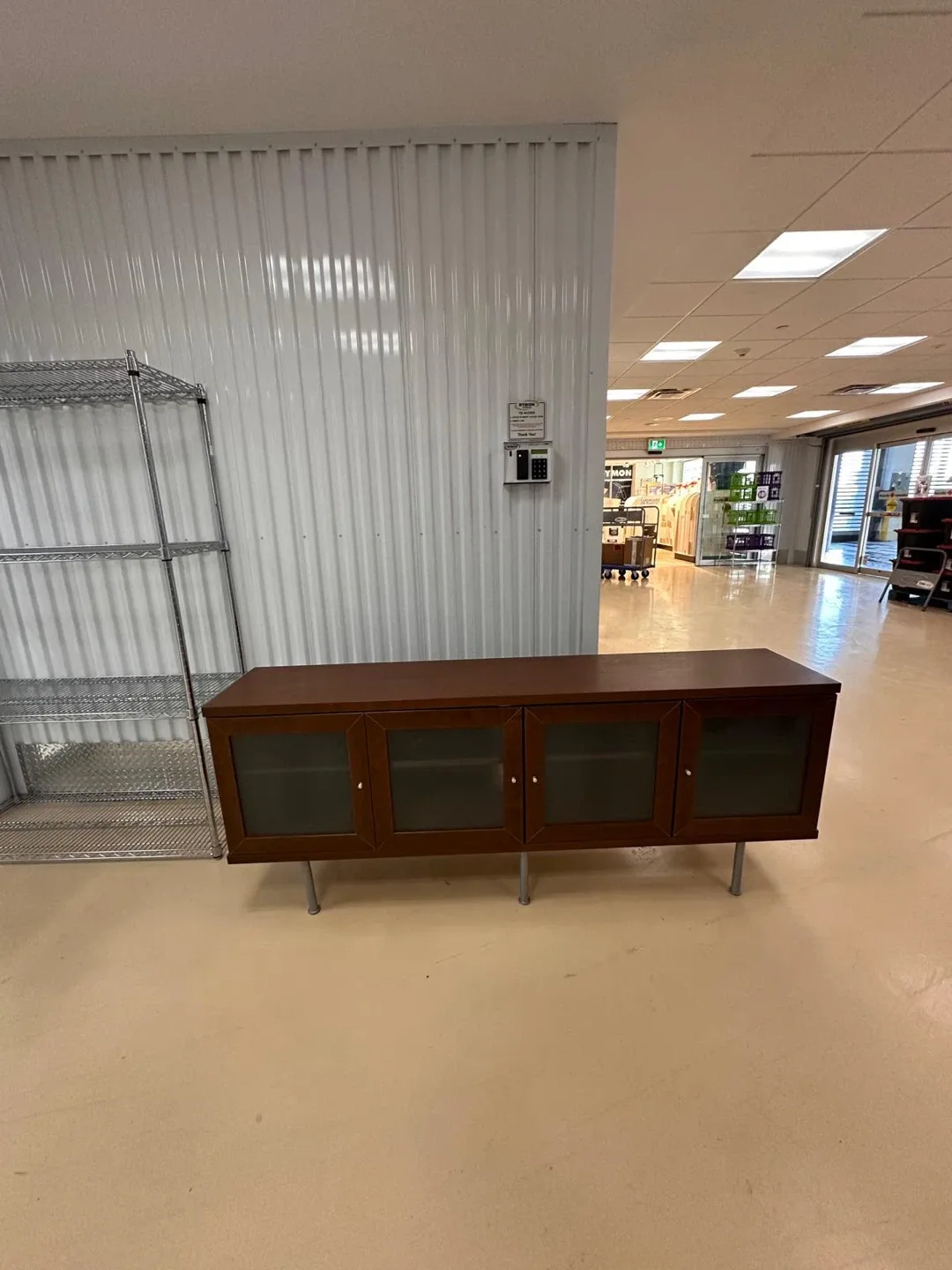Brown Wooden Cabinet with Glass Doors image indicator(3)