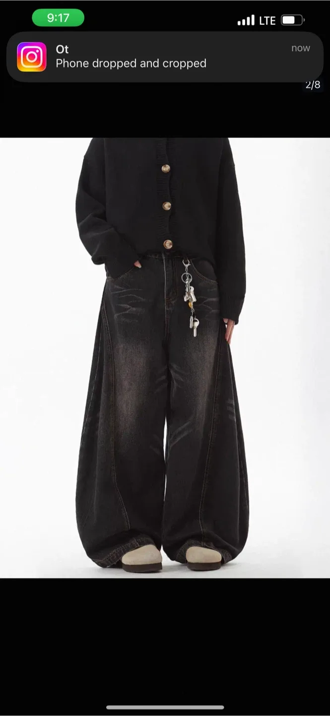 Wide Leg Denim Jeans