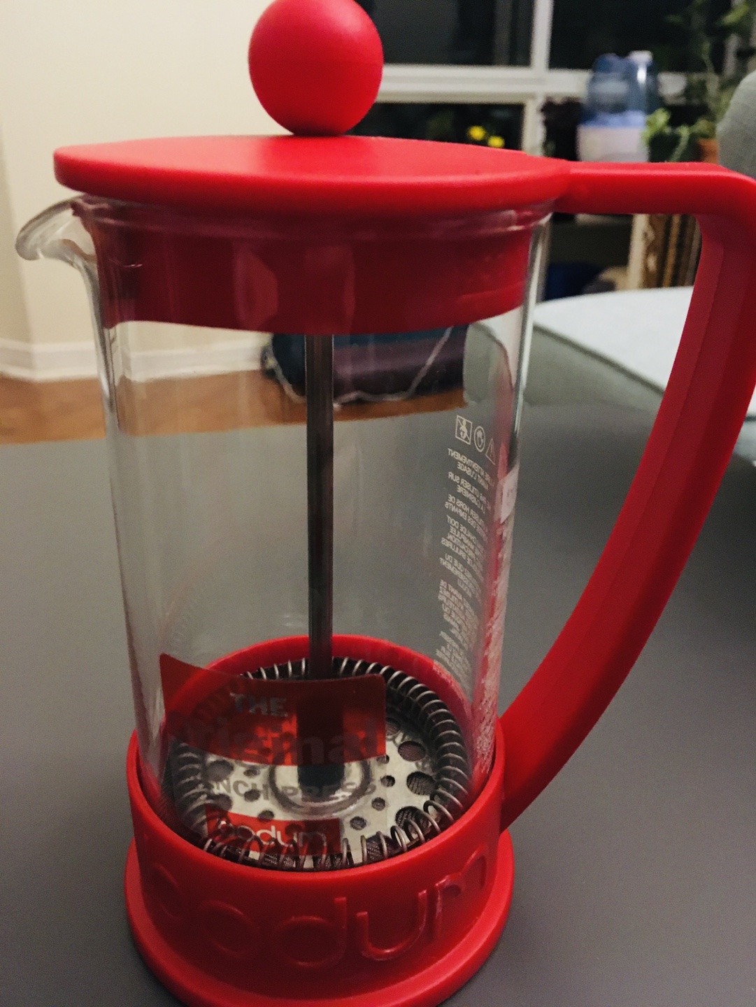 New Bodum French Press 3-cup Red Brazil