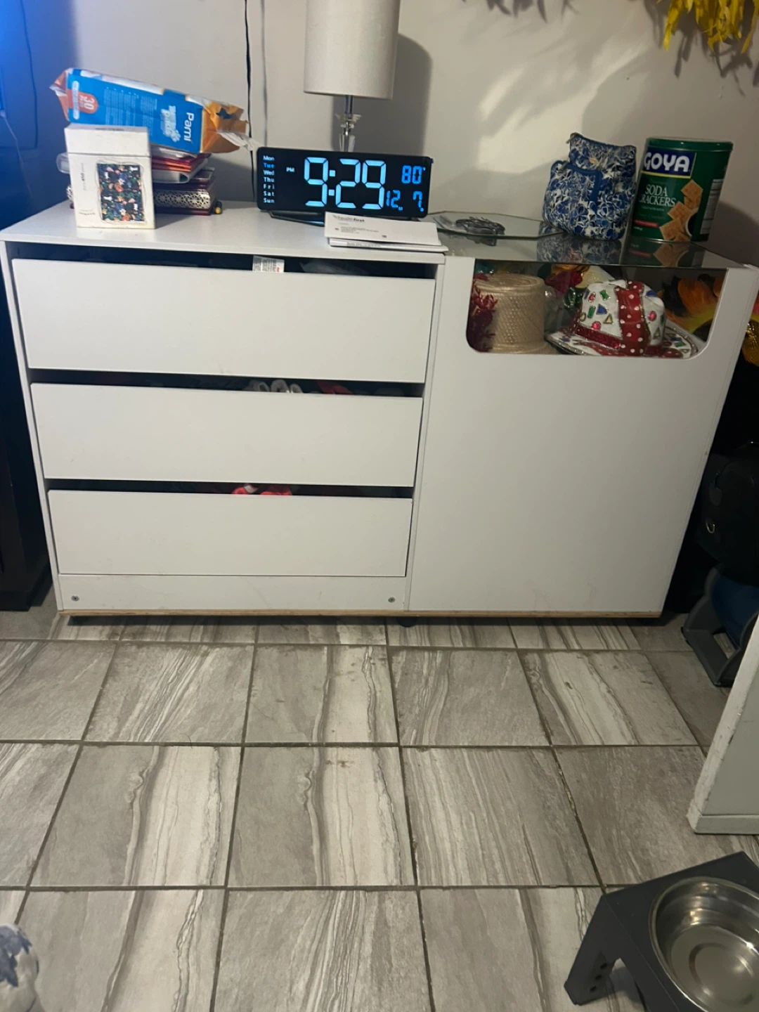 White 3-Drawer Dresser
