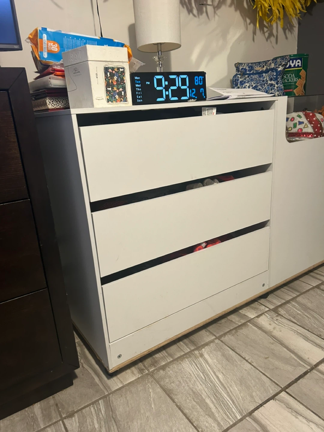 White 3-Drawer Dresser - photo 4