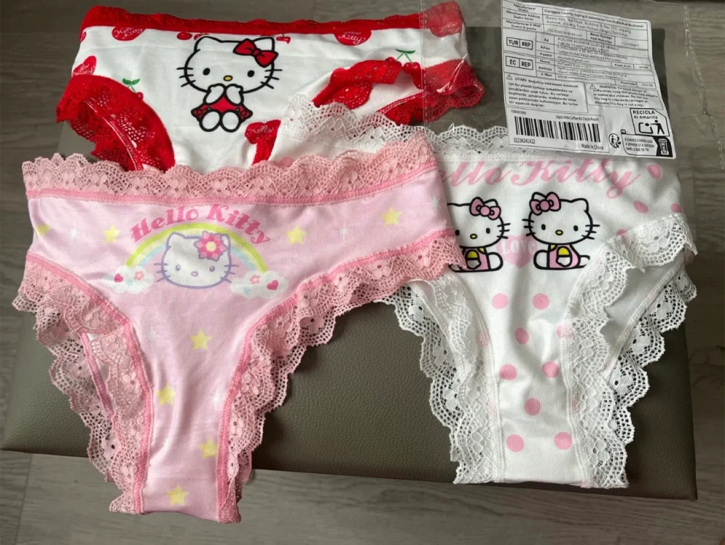 Women 3pcs sanrio hello kitty panties