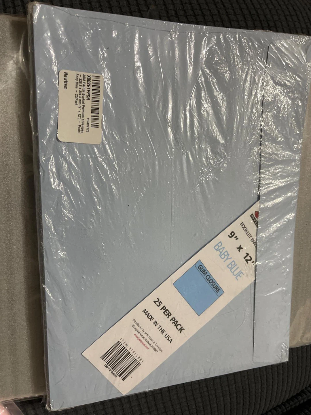 New-JAM Paper Booklet Envelopes - 9" x 12" - Baby Blue - New - photo 4