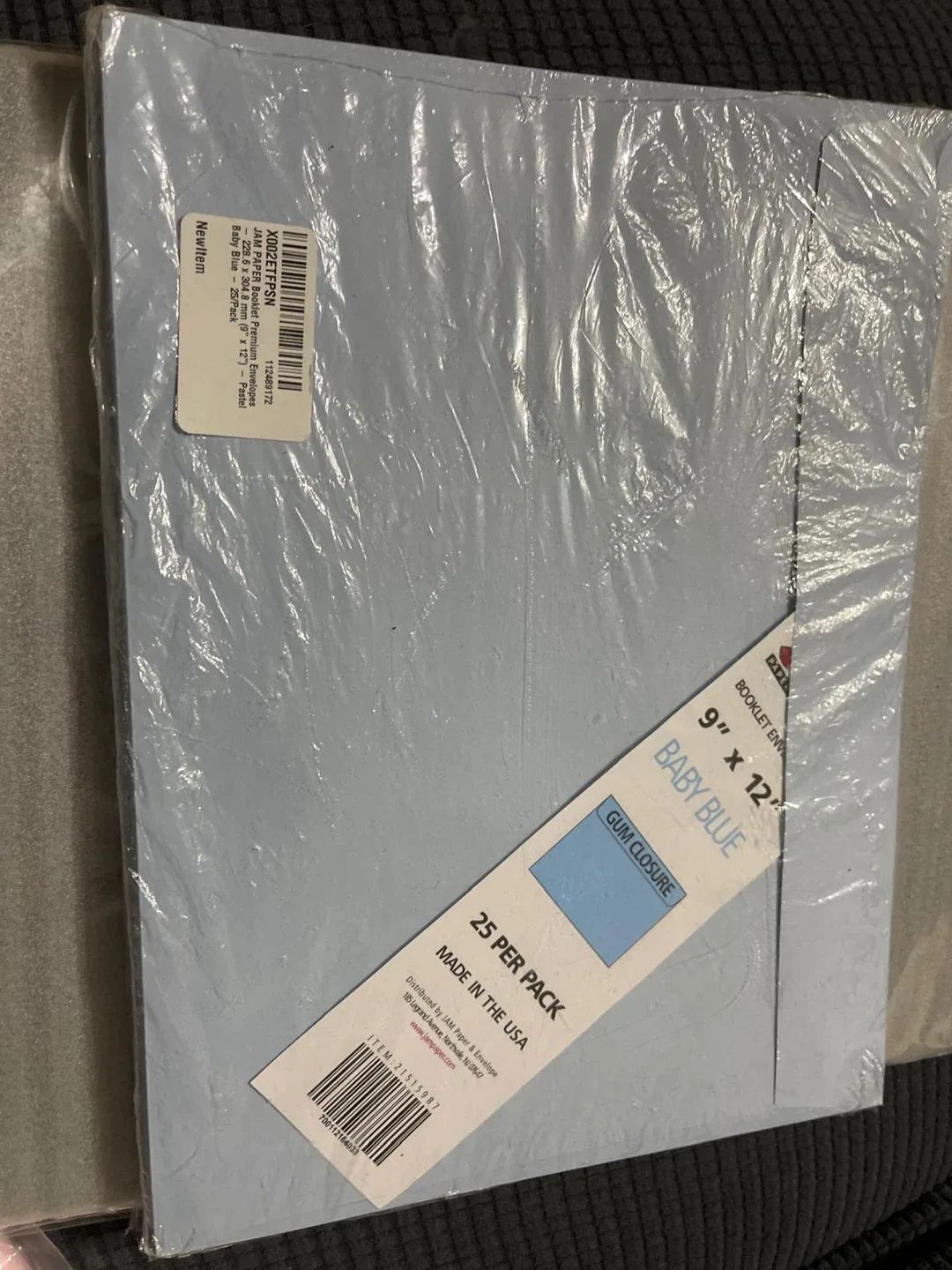 JAM Paper Booklet Envelopes - 9" x 12" - Baby Blue - New image indicator(4)