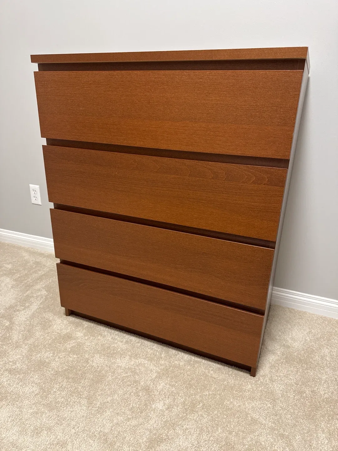 Brown 4-Drawer Dresser