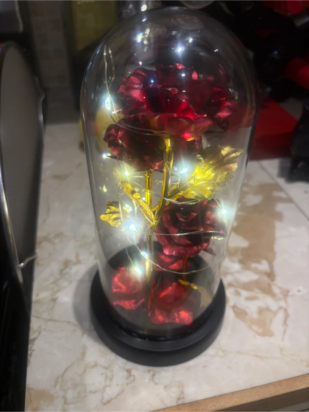 Touloube Galaxy Rose - Red Artificial Flower image indicator(3)