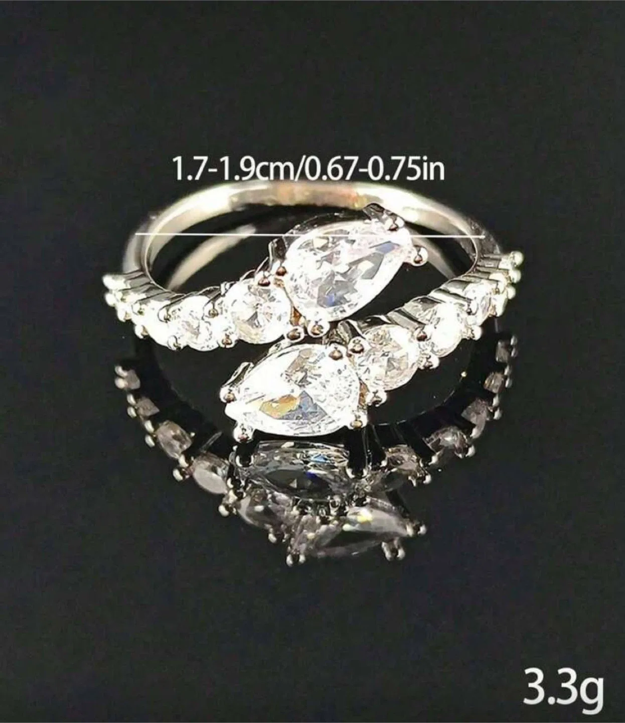 Elegant Ring with Zircon Stones image indicator(3)