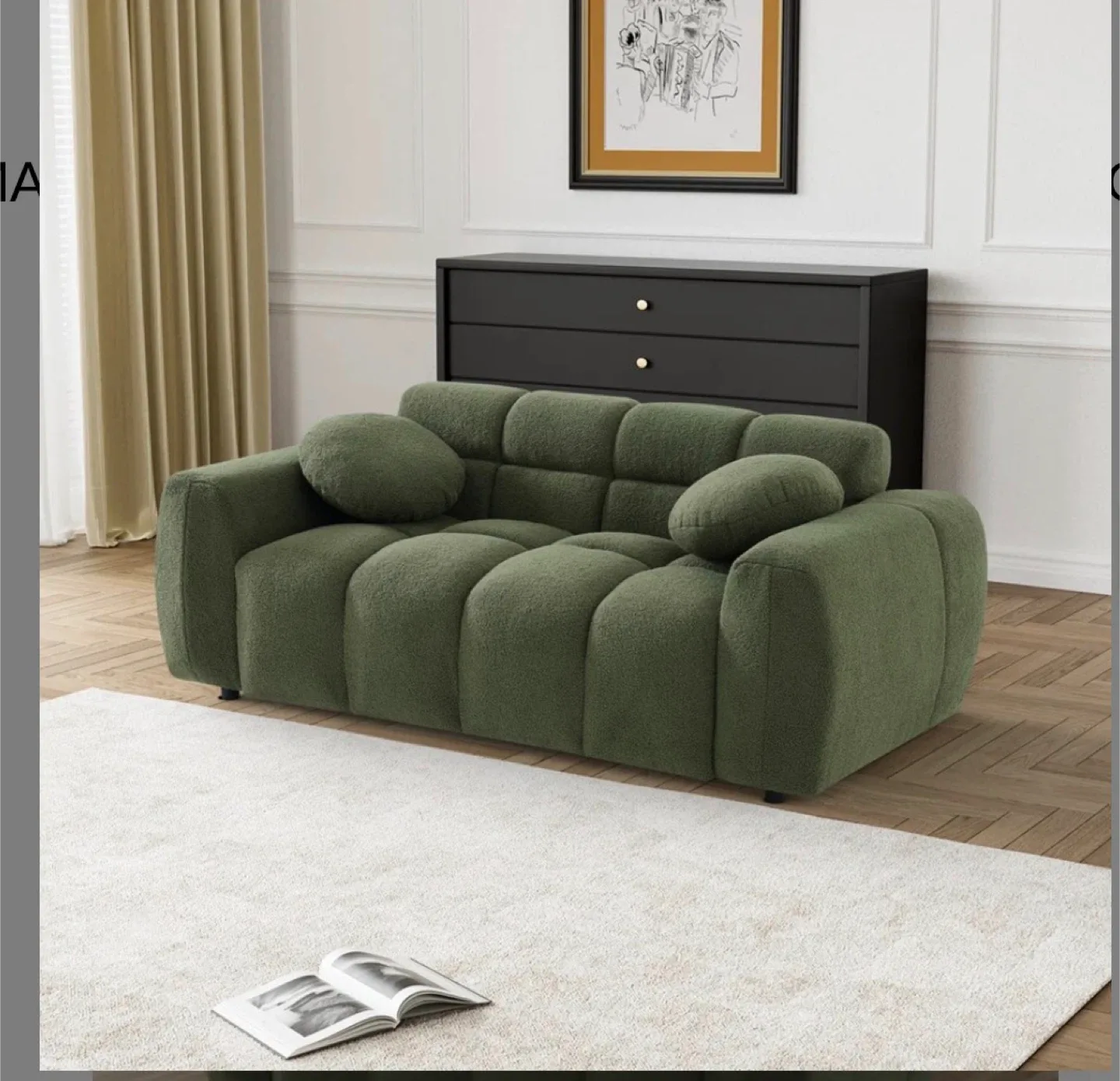 Orren Ellis Ottwell 62" Upholstered Loveseat