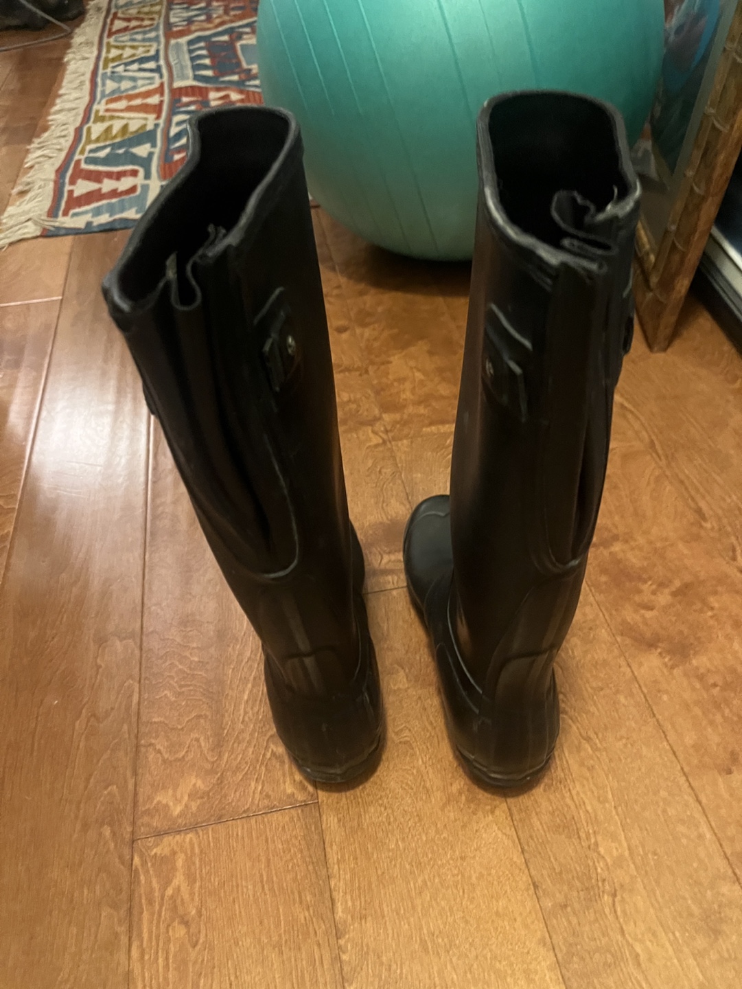 Hunter rain boots - Women’s Original Tall, black, size 7/38 - photo 3