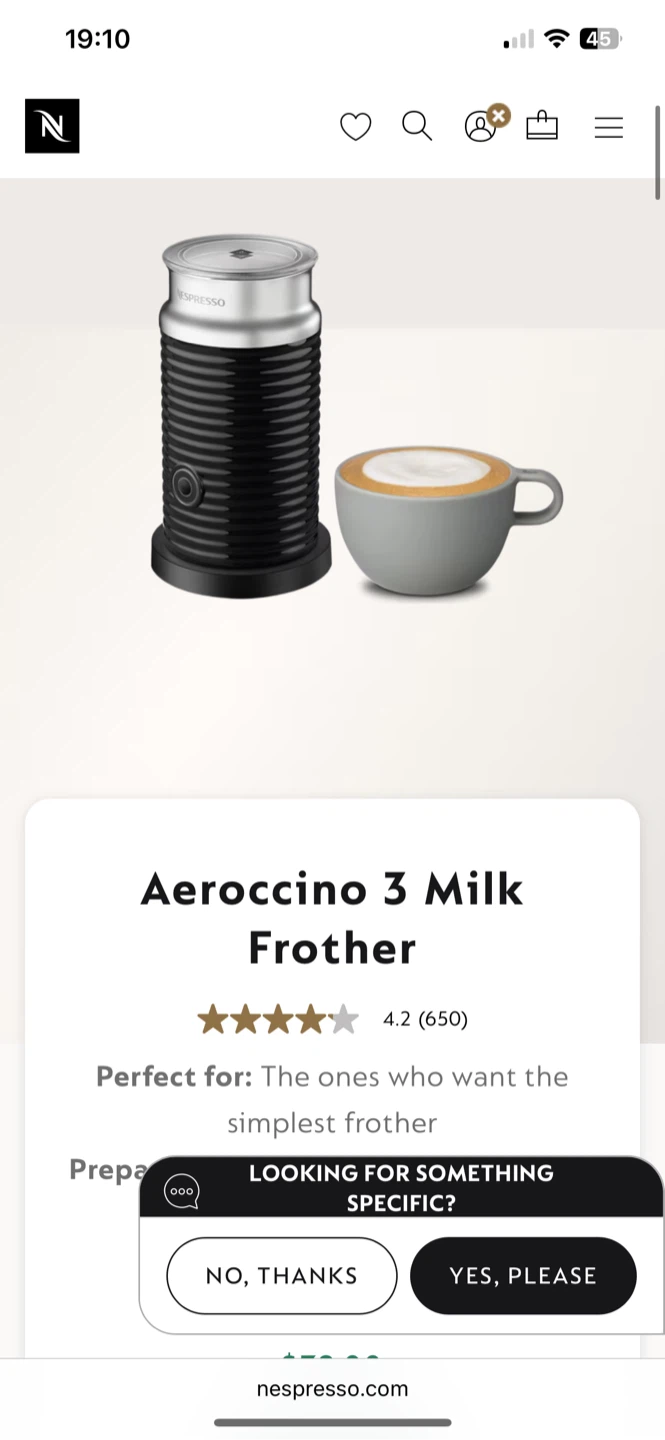 Nespresso Aeroccino 3 Milk Frother - photo 2