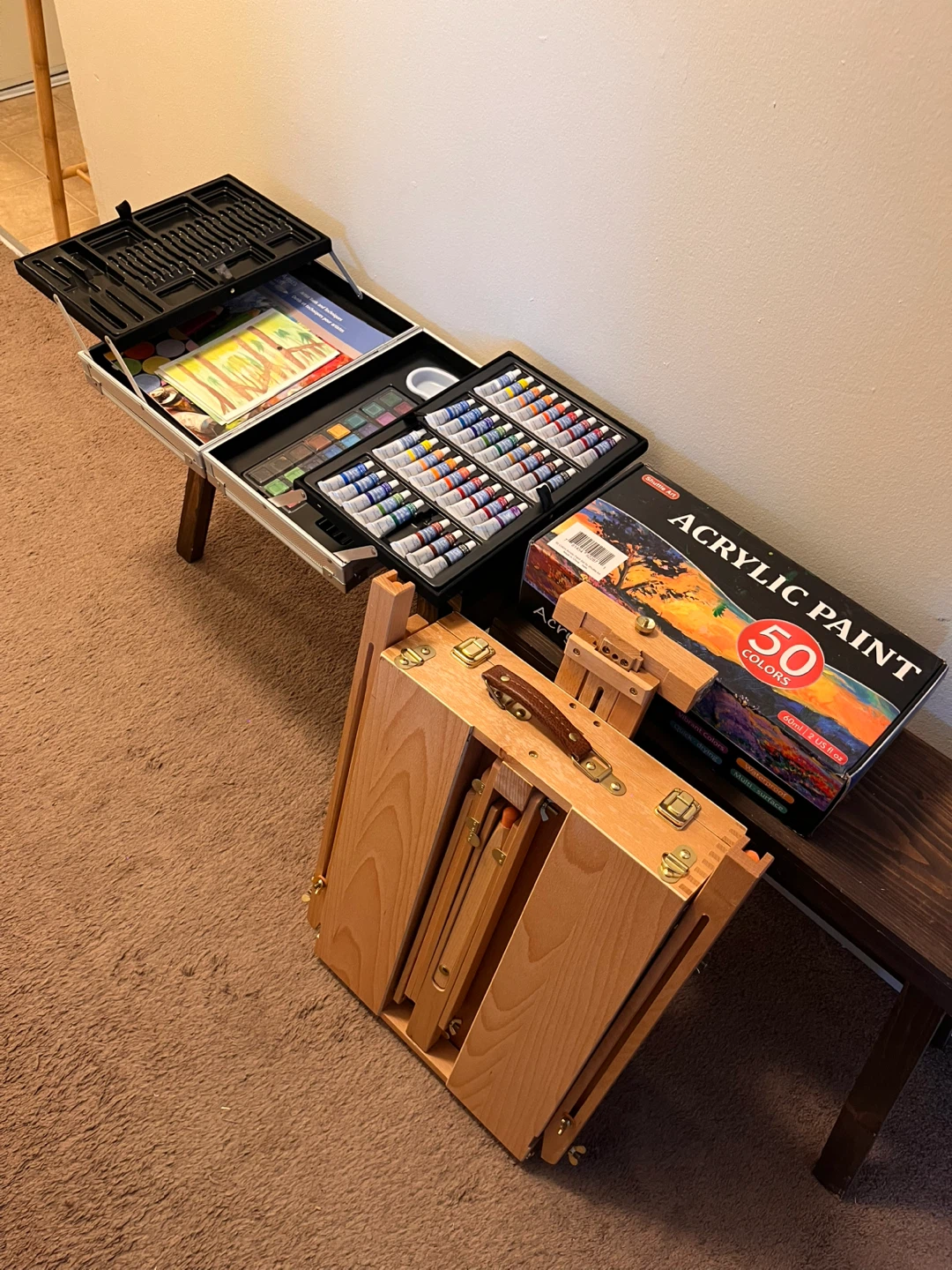 Artist's Loft Easel & Acrylic Paint Set