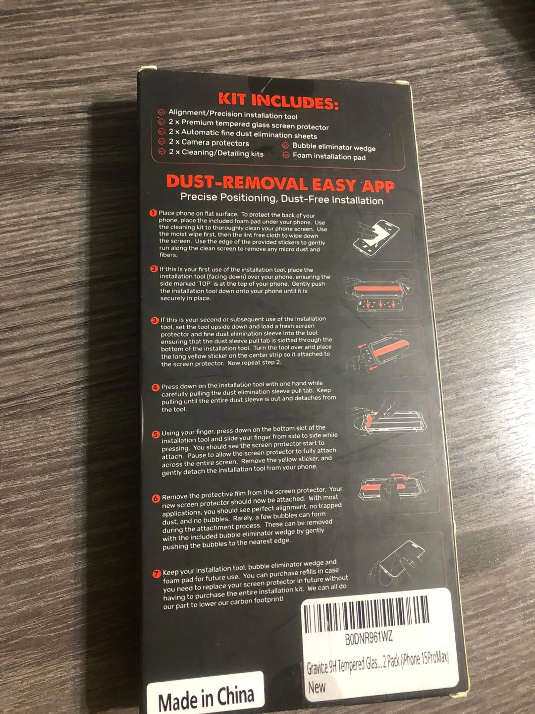 New Gravite 9H Tempered Glass 2-Pack iPhone 15 Pro Max - photo 5