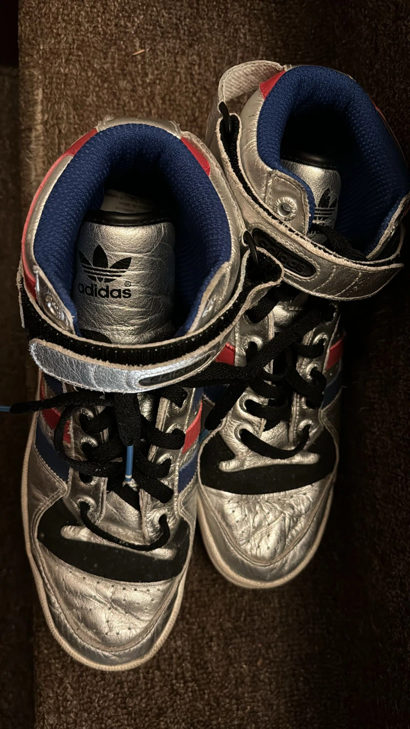 Adidas Forum Mid Lux - Silver Metallic, Red and Blue Sz 10 Rare - photo 4