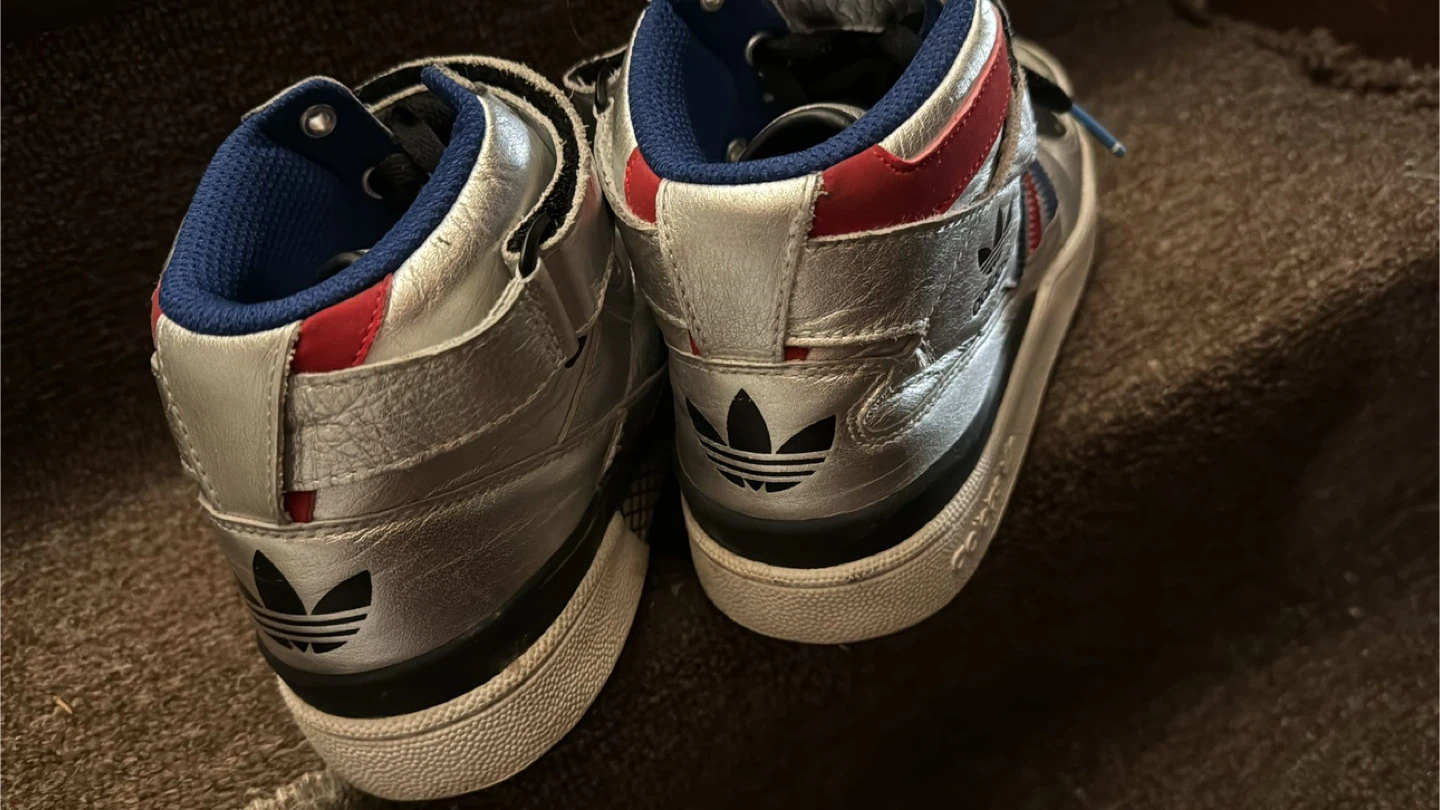 Adidas Forum Mid Lux - Silver Metallic, Red and Blue Sz 10 Rare - photo 3