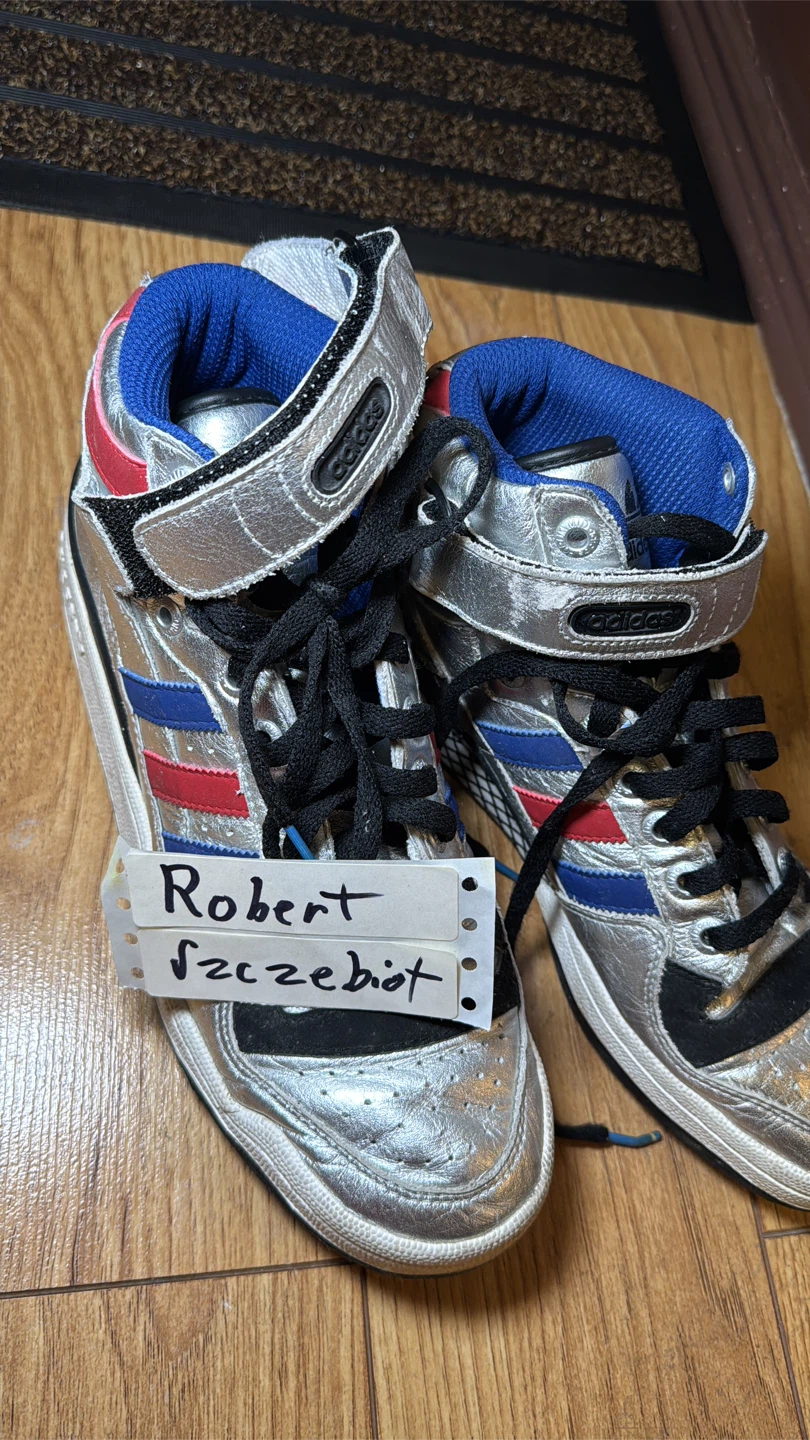 Adidas Forum Mid Lux - Silver Metallic, Red and Blue Sz 10 Rare