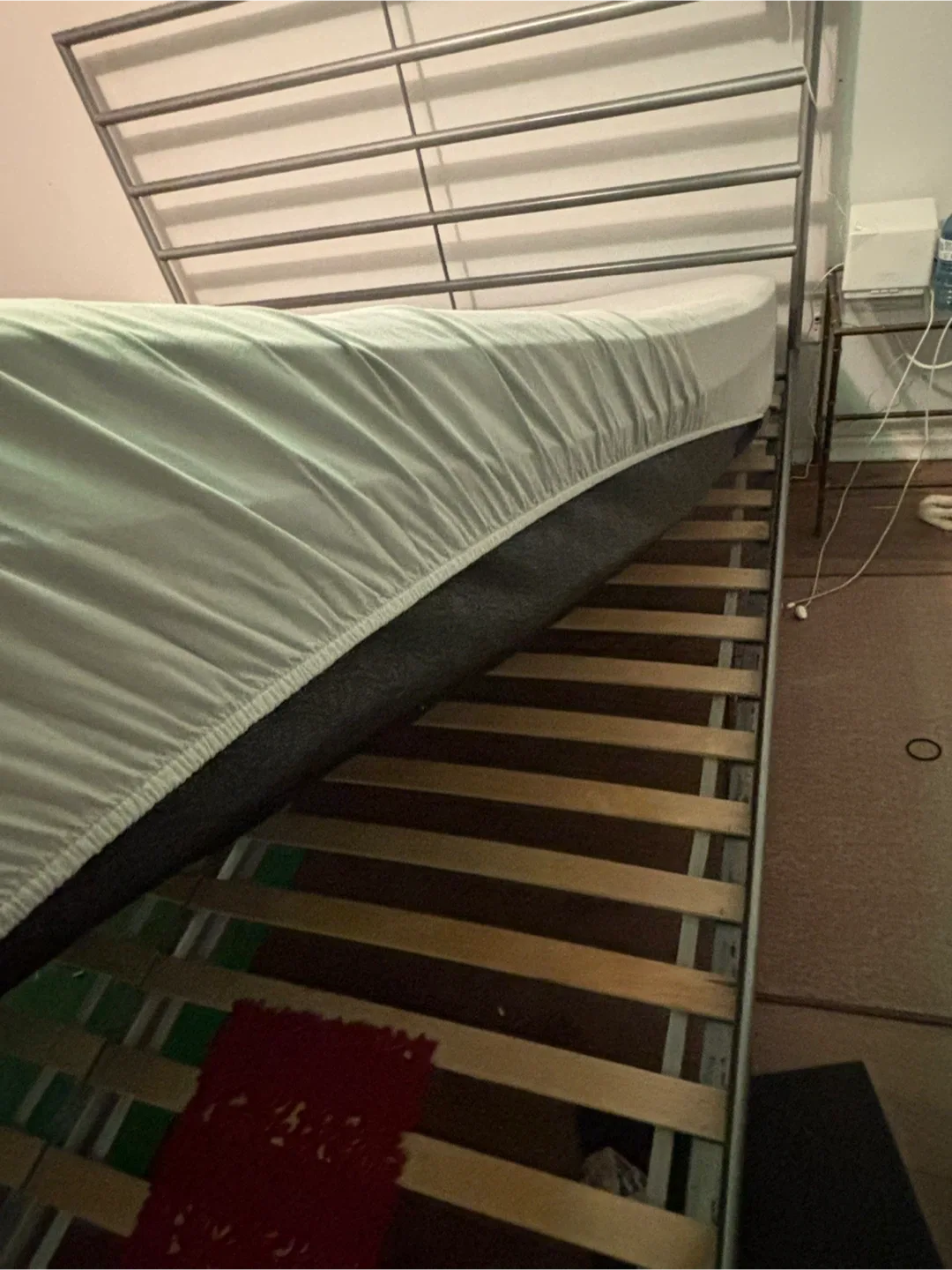 Bed Frame - Metal and mattress queen both