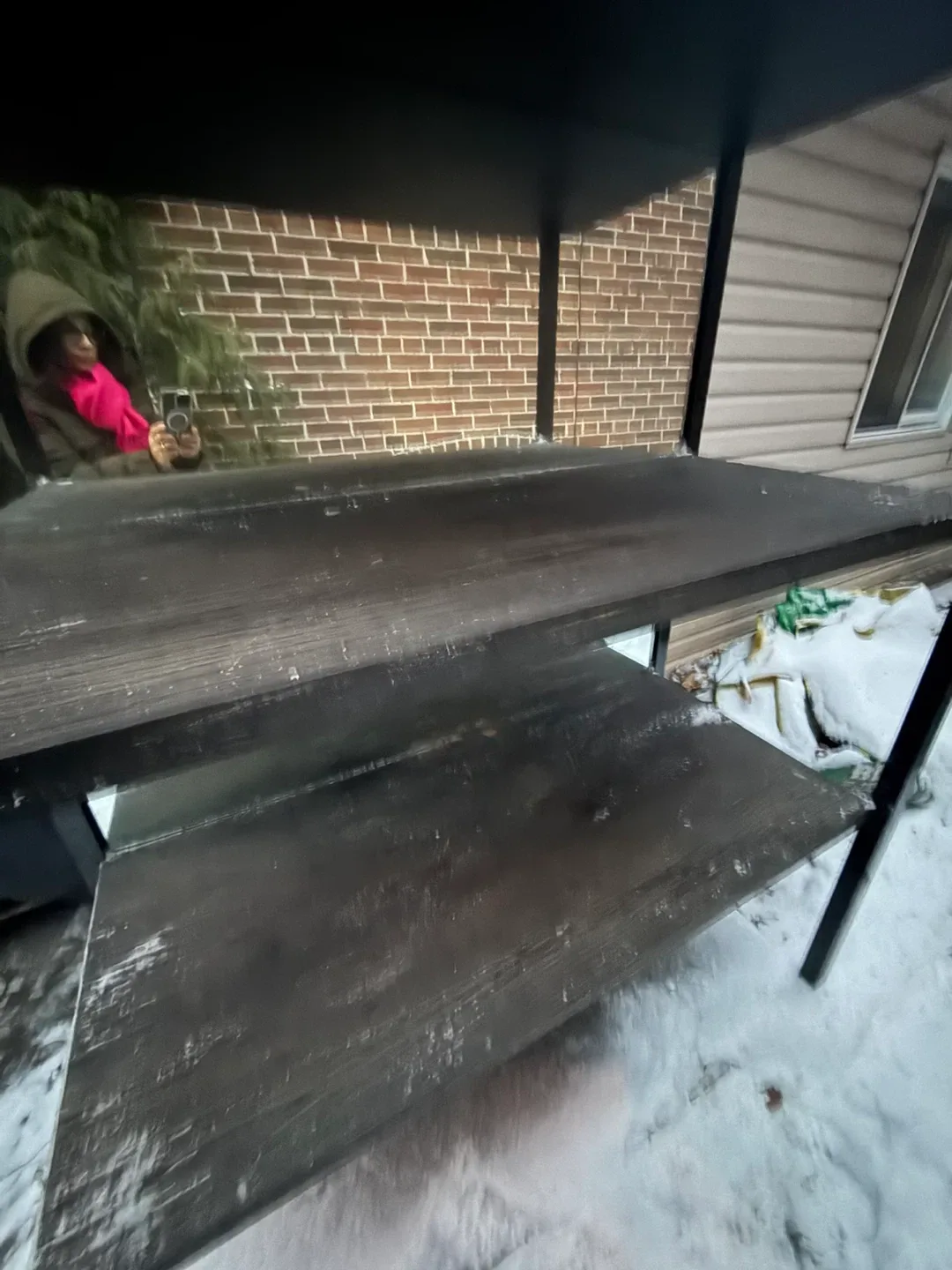 Black 4-Shelf Unit with Mirrored Backing – Very Solid & Heavy image indicator(5)