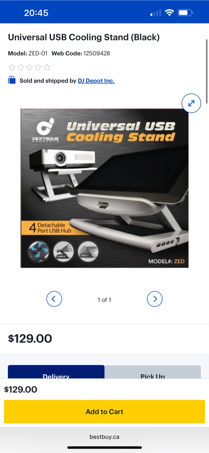 Dextrous Universal USB Cooling Stand (Black) - photo 2