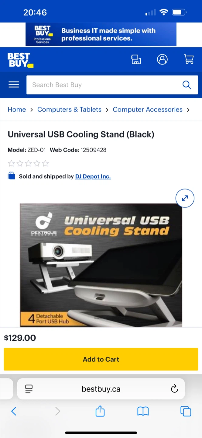 Dextrous Universal USB Cooling Stand (Black)