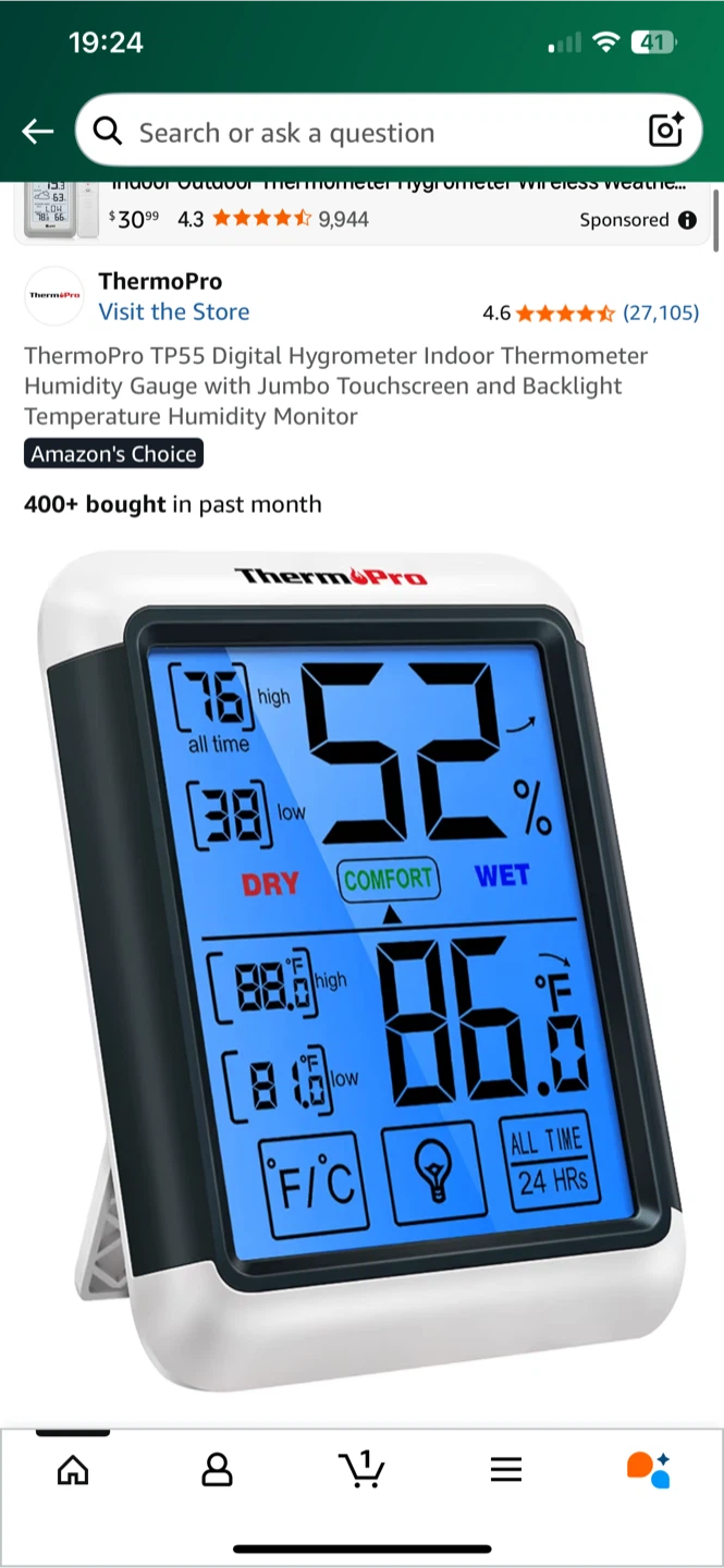 ThermoPro Indoor Humidity & Temperature Monitor - photo 2