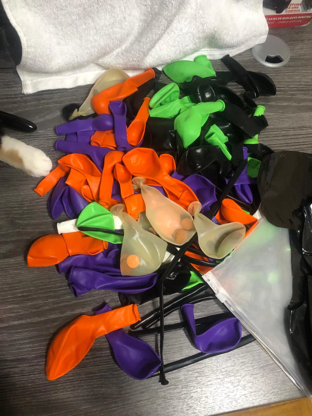 Balloon Set - Orange, Purple, Green, Black