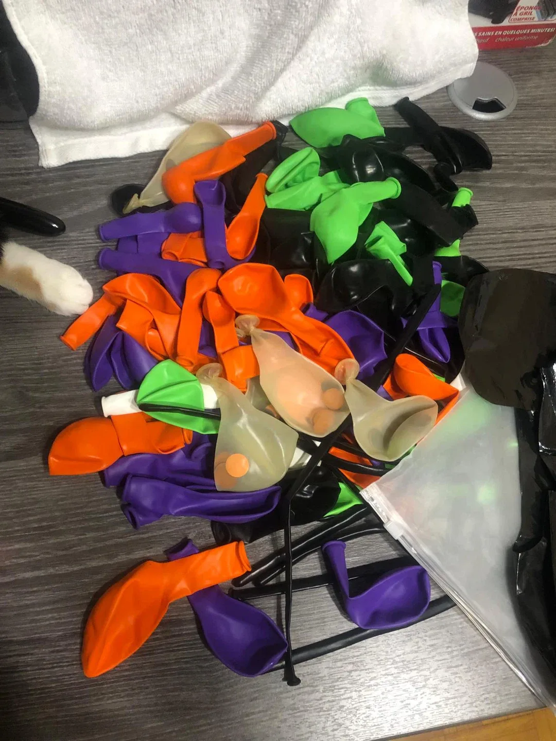 Balloon Set - Orange, Purple, Green, Black