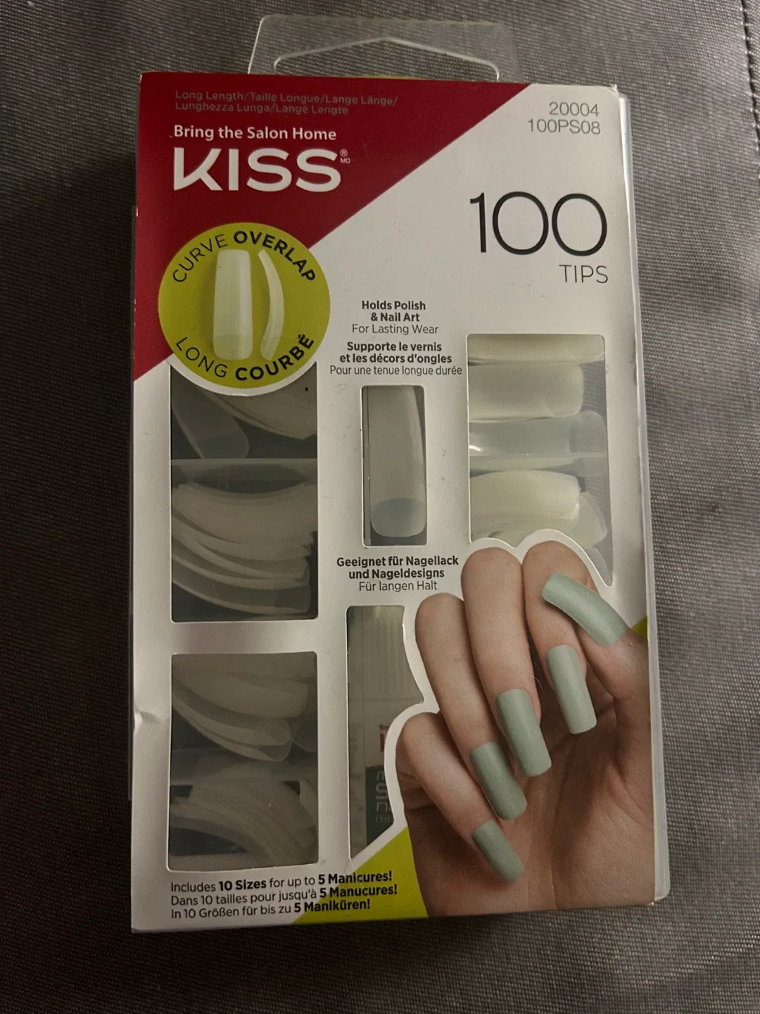 KISS Long Curve Overlap 100 Nail Tips