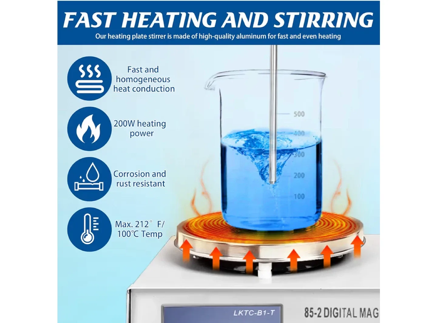 85-2 Digital Magnetic Stirrer Hot Plate - Lab Equipment