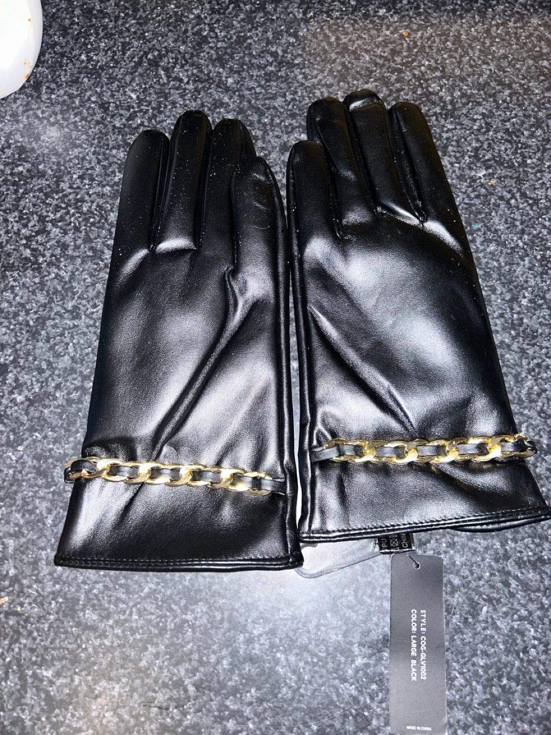 Nasty Gal Black Chain Detail Gloves