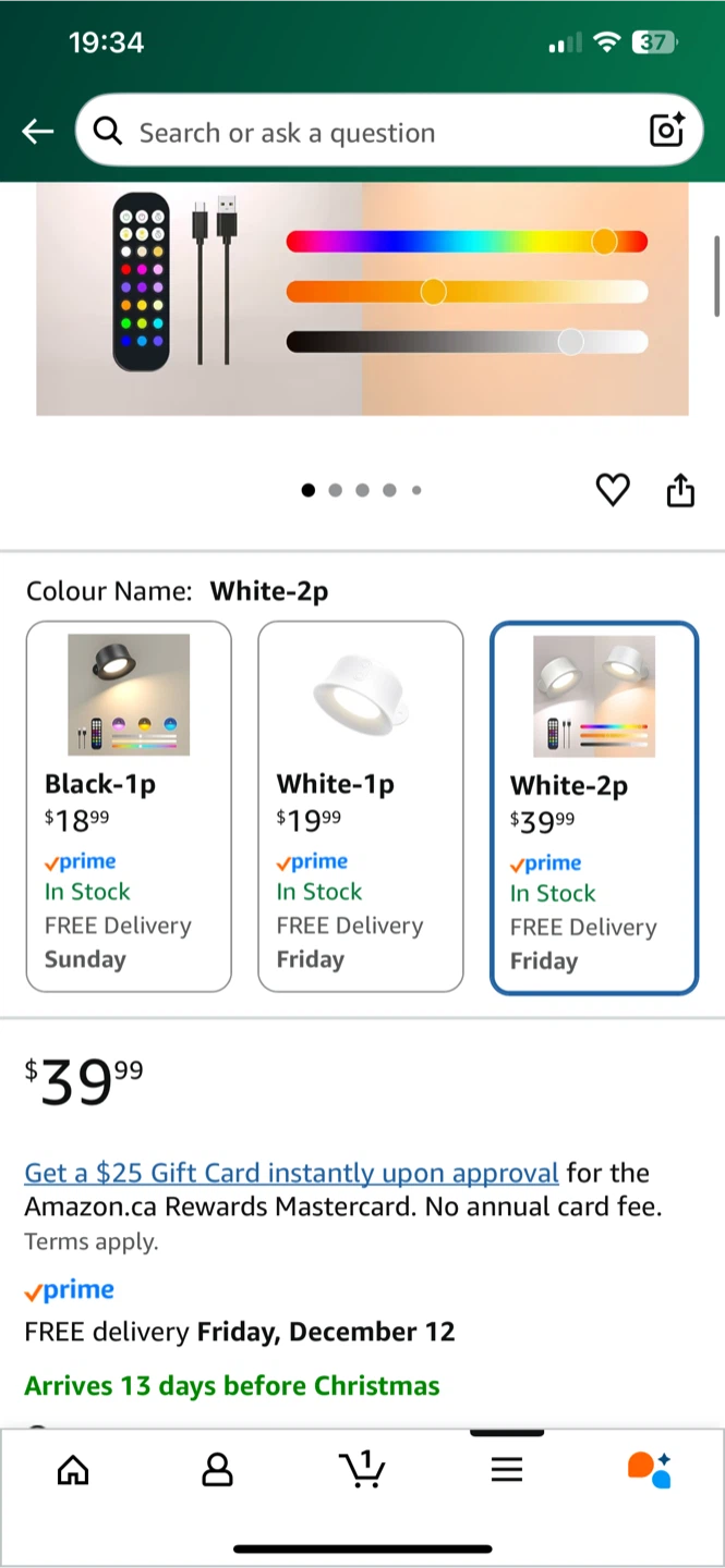 FULEN RGB Wall Lights, 2 White-2p - photo 3
