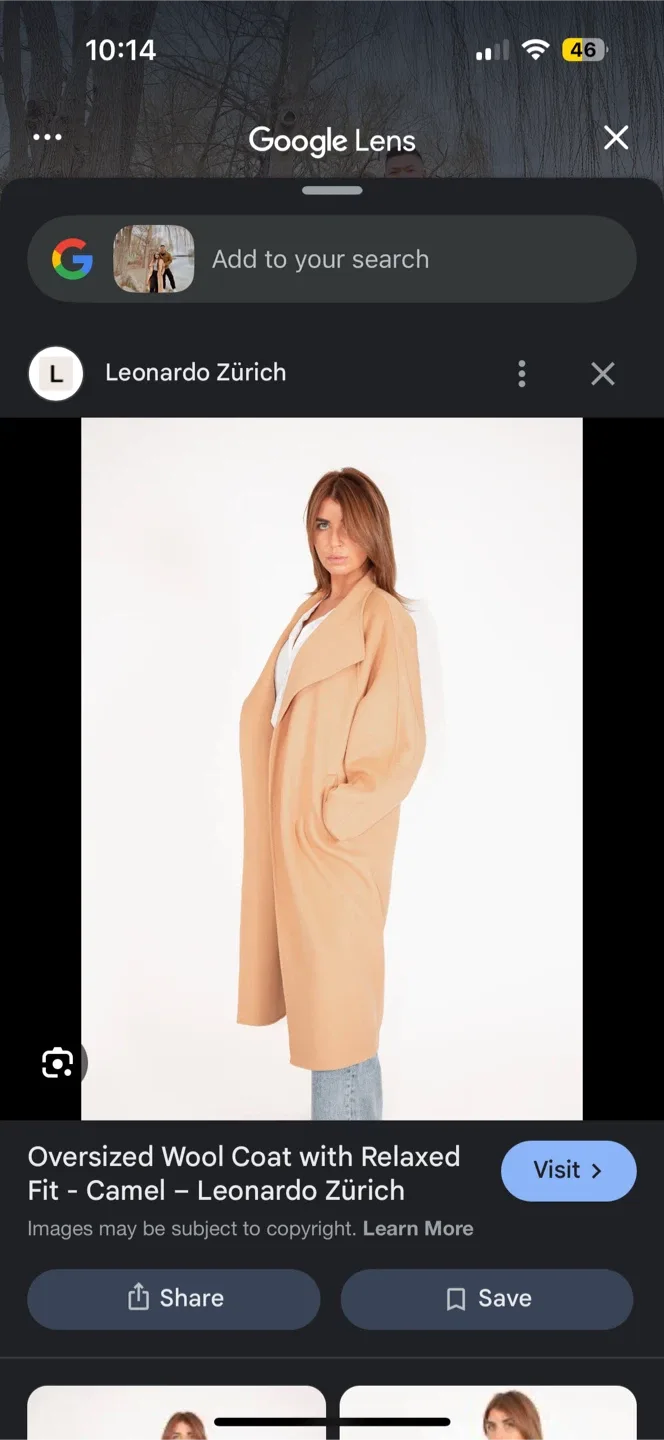 Leonardo Zürich Camel Wool Coat