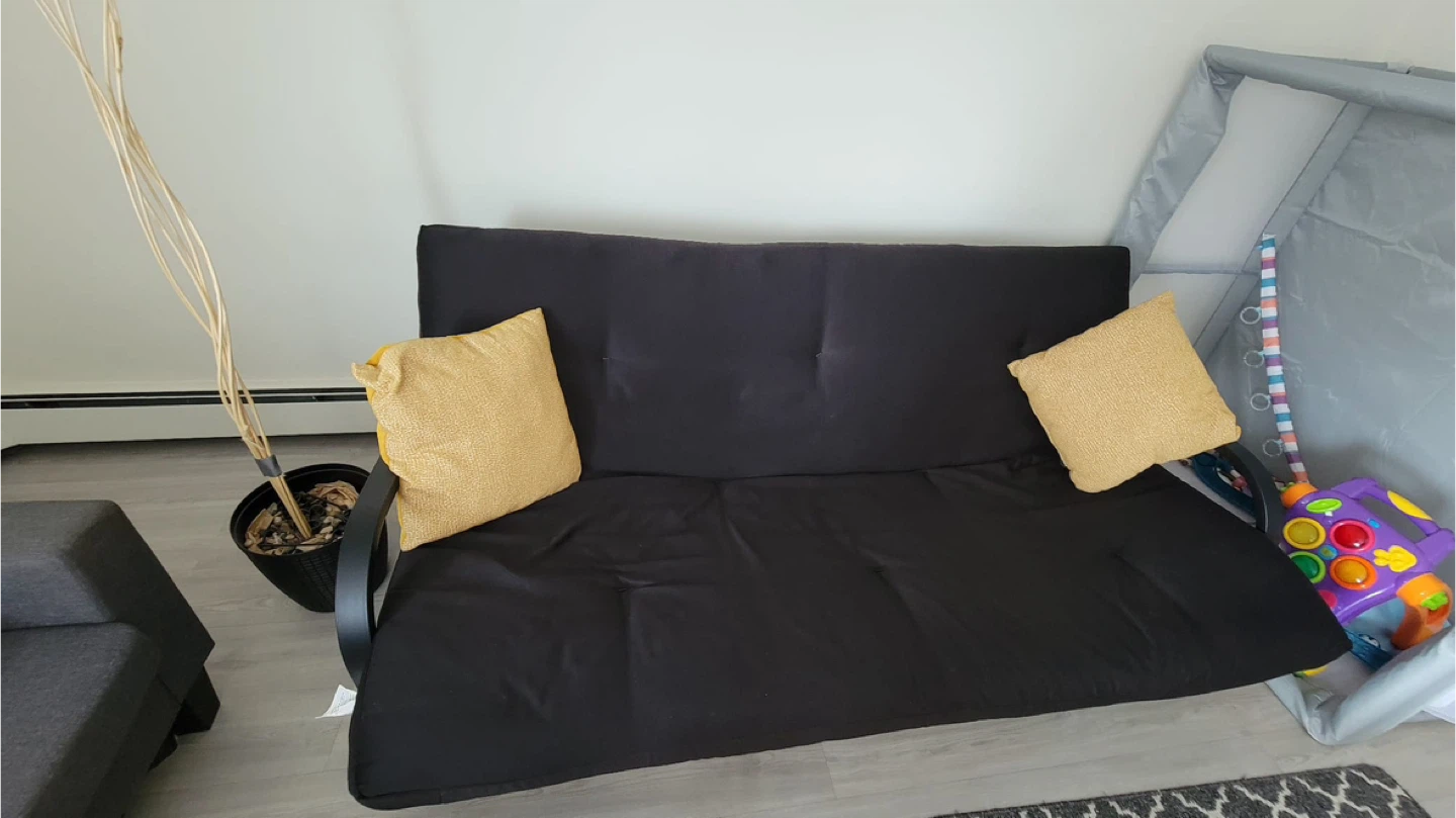 Black Futon Sofa Bed - photo 2