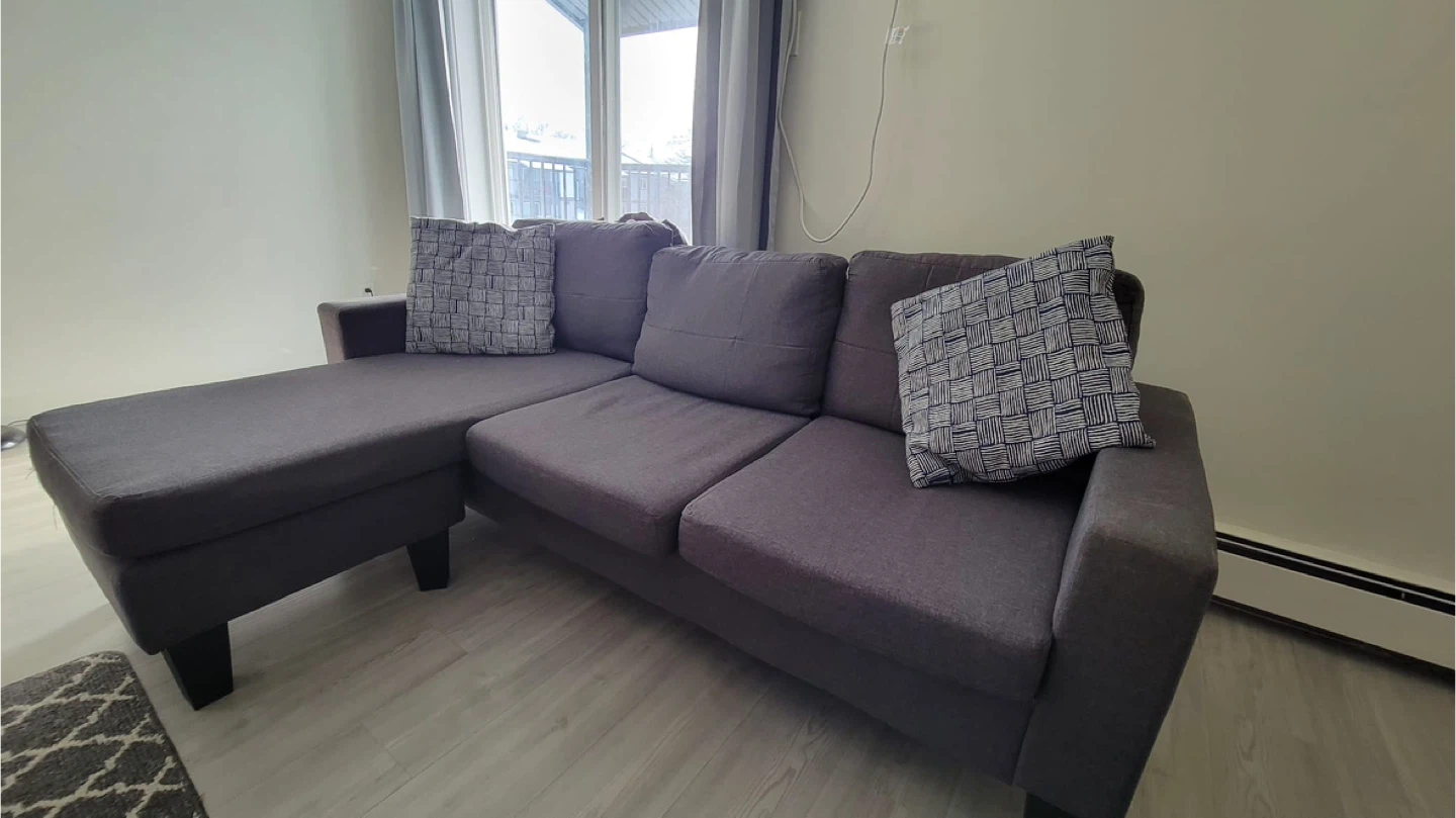 Grey Sectional Sofa with Chaise - photo 4
