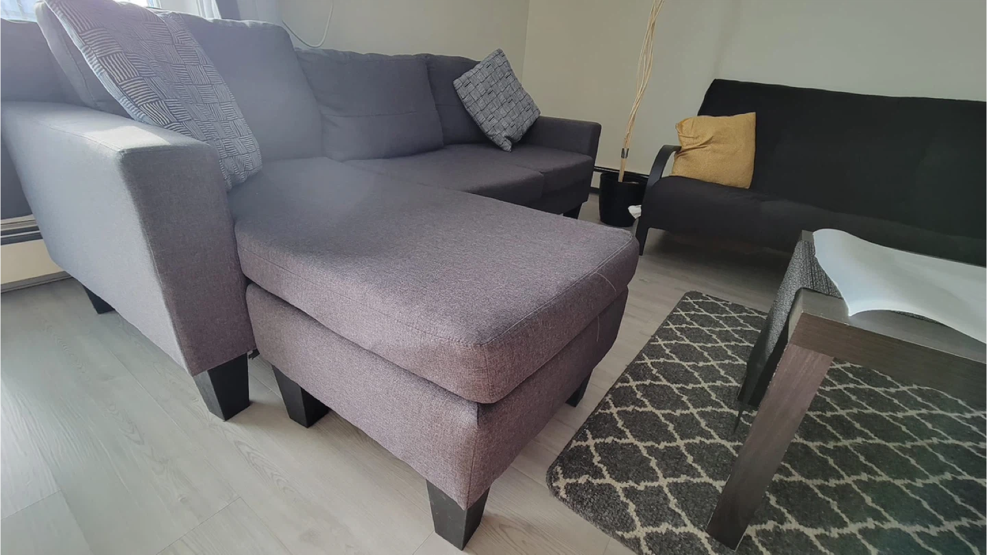 Grey Sectional Sofa with Chaise